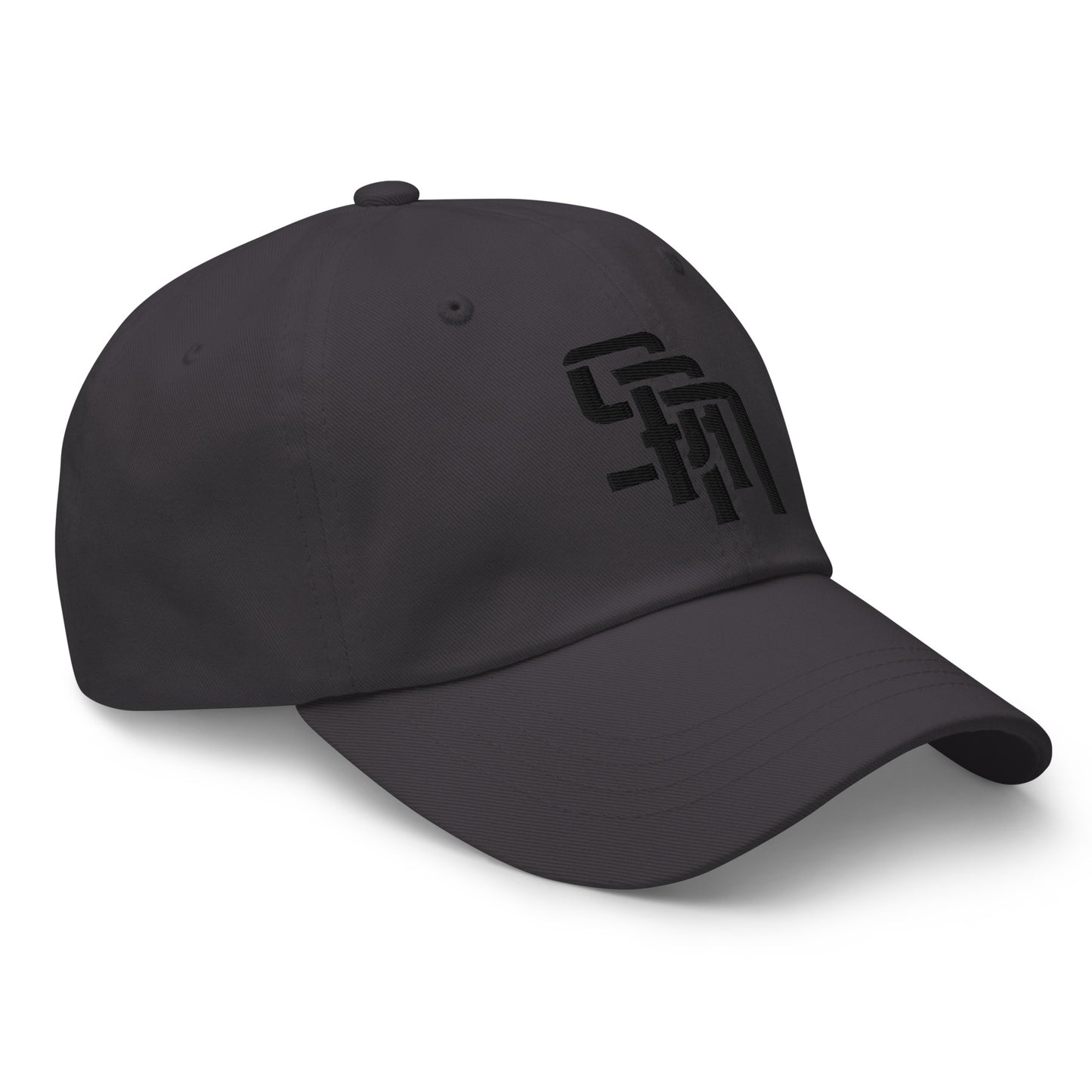 "SAN" Classic Dad Hat | Yupoong 6245CM | E Luna Brand ESSENTIAL Duocrest 2 Black Thread Logos: Front & Left