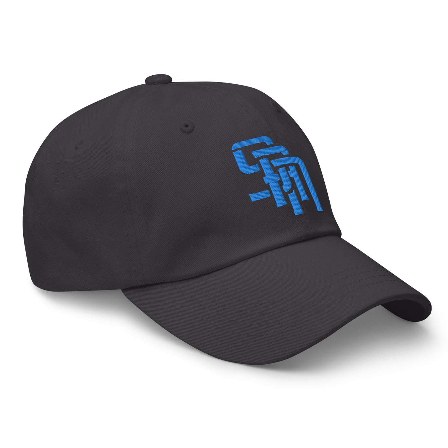 "SAN" Classic Dad Hat | Yupoong 6245CM | E Luna Brand ESSENTIAL Duocrest 2 Aqua/Teal Thread Logos: Front & Left