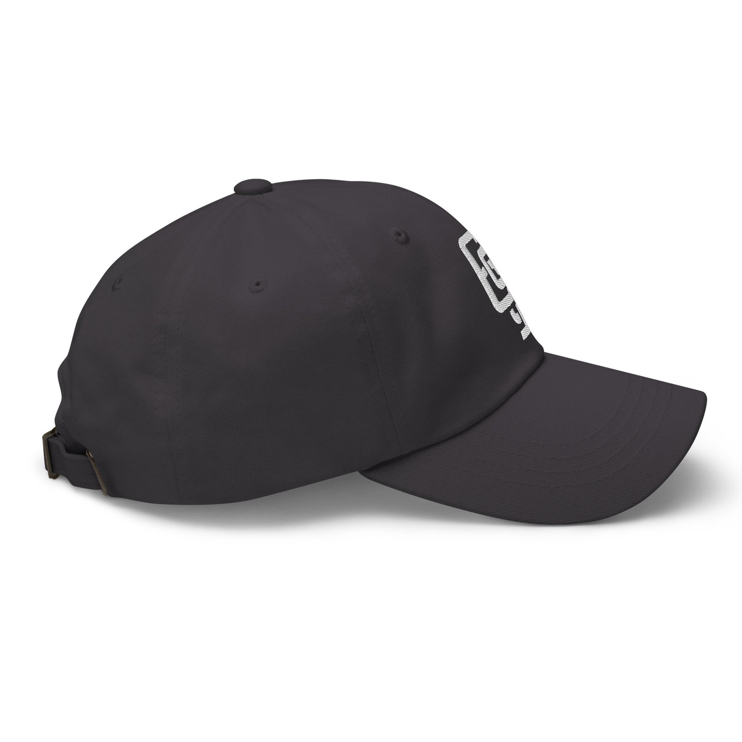 "619" Classic Dad Hat | Yupoong 6245CM | E Luna Brand ESSENTIAL Duocrest 2 White Thread Logos: Front & Left
