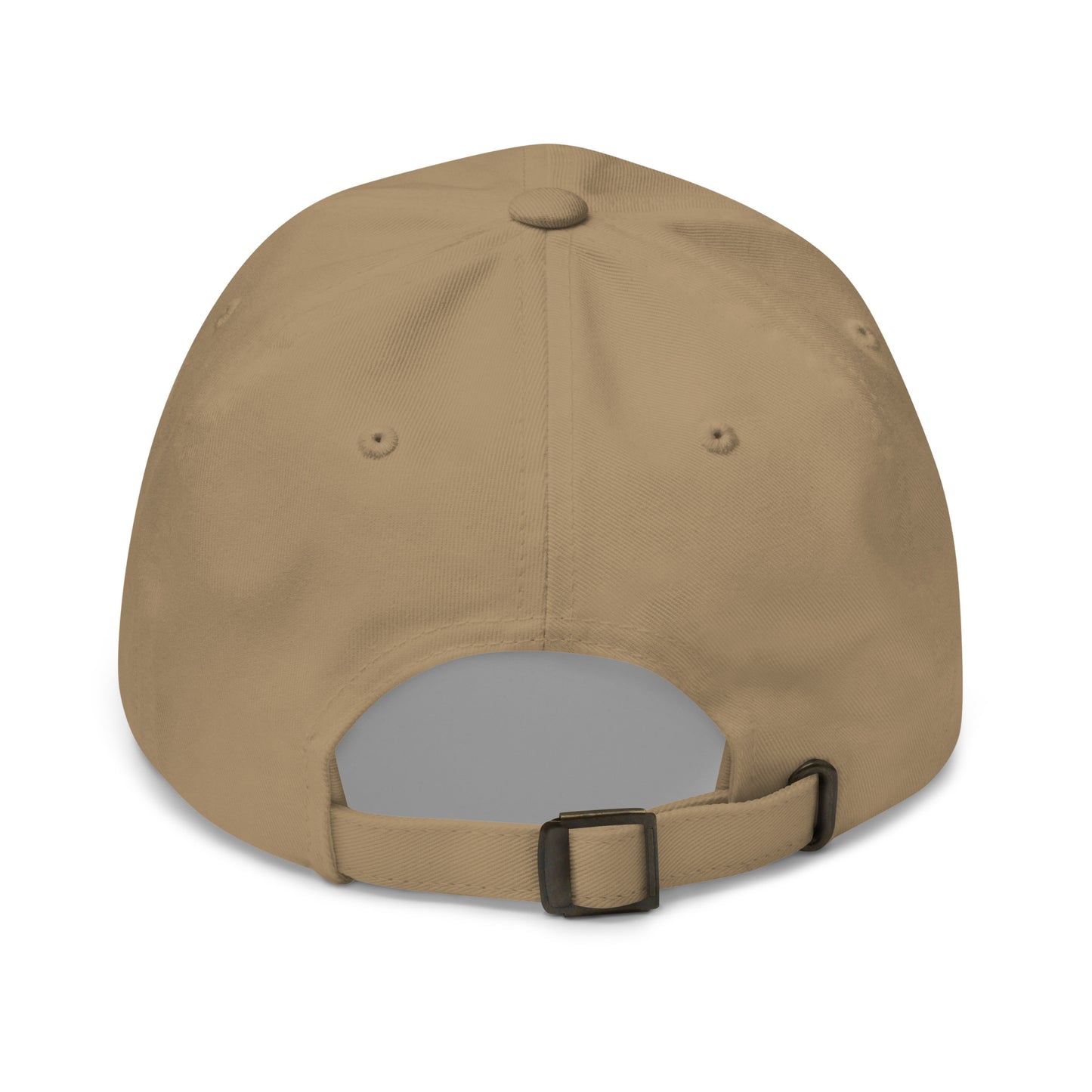 "619" Classic Dad Hat | Yupoong 6245CM | E Luna Brand ESSENTIAL Duocrest 2 Red Thread Logos: Front & Left