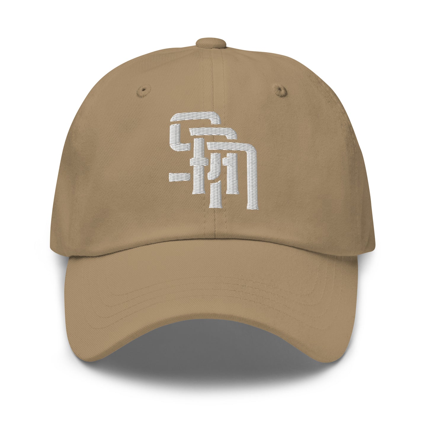"SAN" Classic Dad Hat | Yupoong 6245CM | E Luna Brand ESSENTIAL Duocrest 2 White Thread Logos: Front & Left