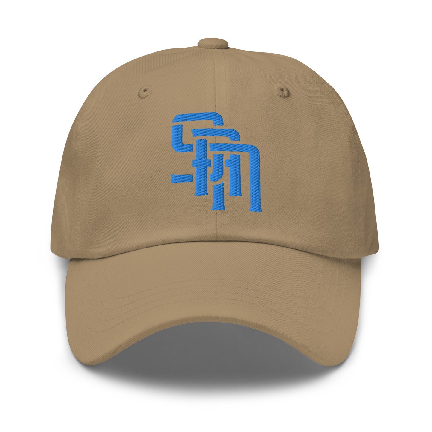 "SAN" Classic Dad Hat | Yupoong 6245CM | E Luna Brand ESSENTIAL Duocrest 2 Aqua/Teal Thread Logos: Front & Left