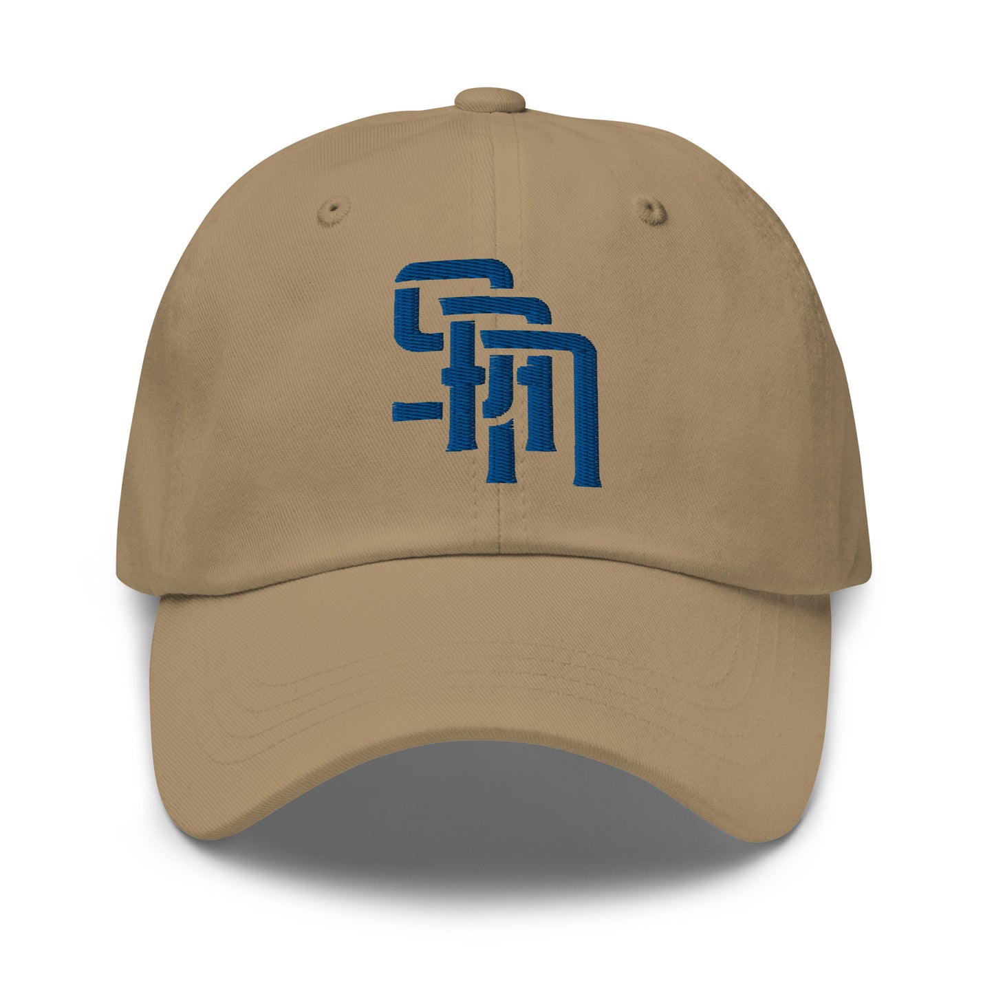 "SAN" Classic Dad Hat | Yupoong 6245CM | E Luna Brand ESSENTIAL Duocrest 2 Royal Thread Logos: Front & Left