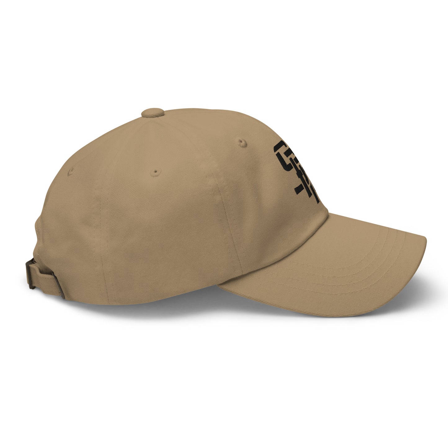 "SAN" Classic Dad Hat | Yupoong 6245CM | E Luna Brand ESSENTIAL Duocrest 2 Black Thread Logos: Front & Left