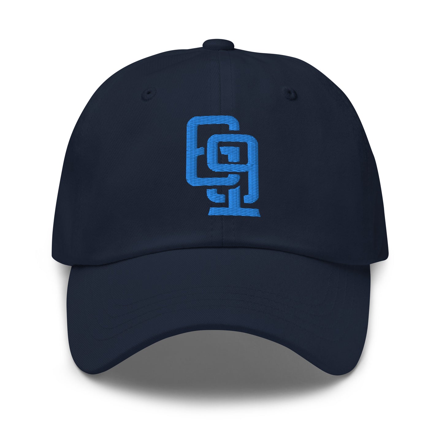 "619" Classic Dad Hat | Yupoong 6245CM | E Luna Brand ESSENTIAL Duocrest 2 Aqua/Teal Thread Logos: Front & Left