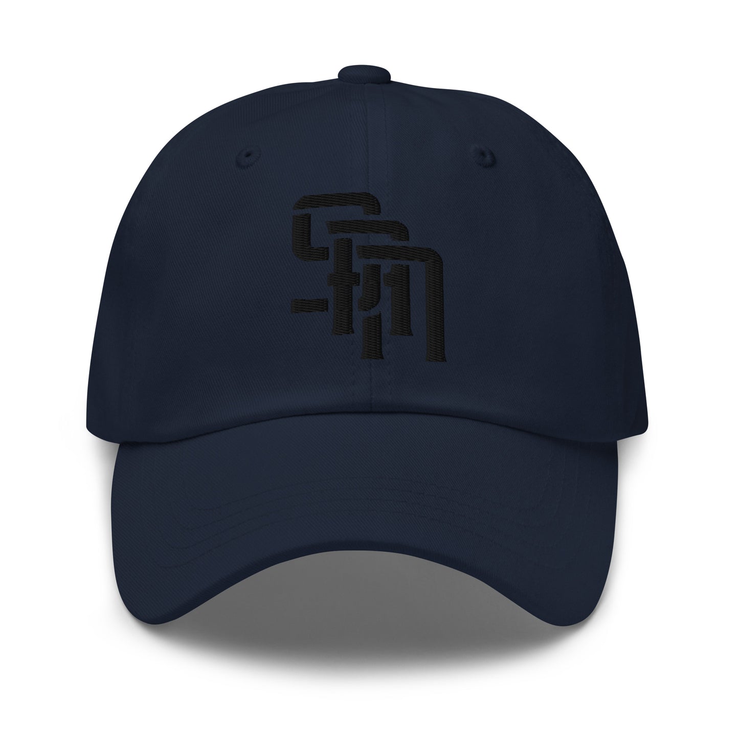 "SAN" Classic Dad Hat | Yupoong 6245CM | E Luna Brand ESSENTIAL Duocrest 2 Black Thread Logos: Front & Left