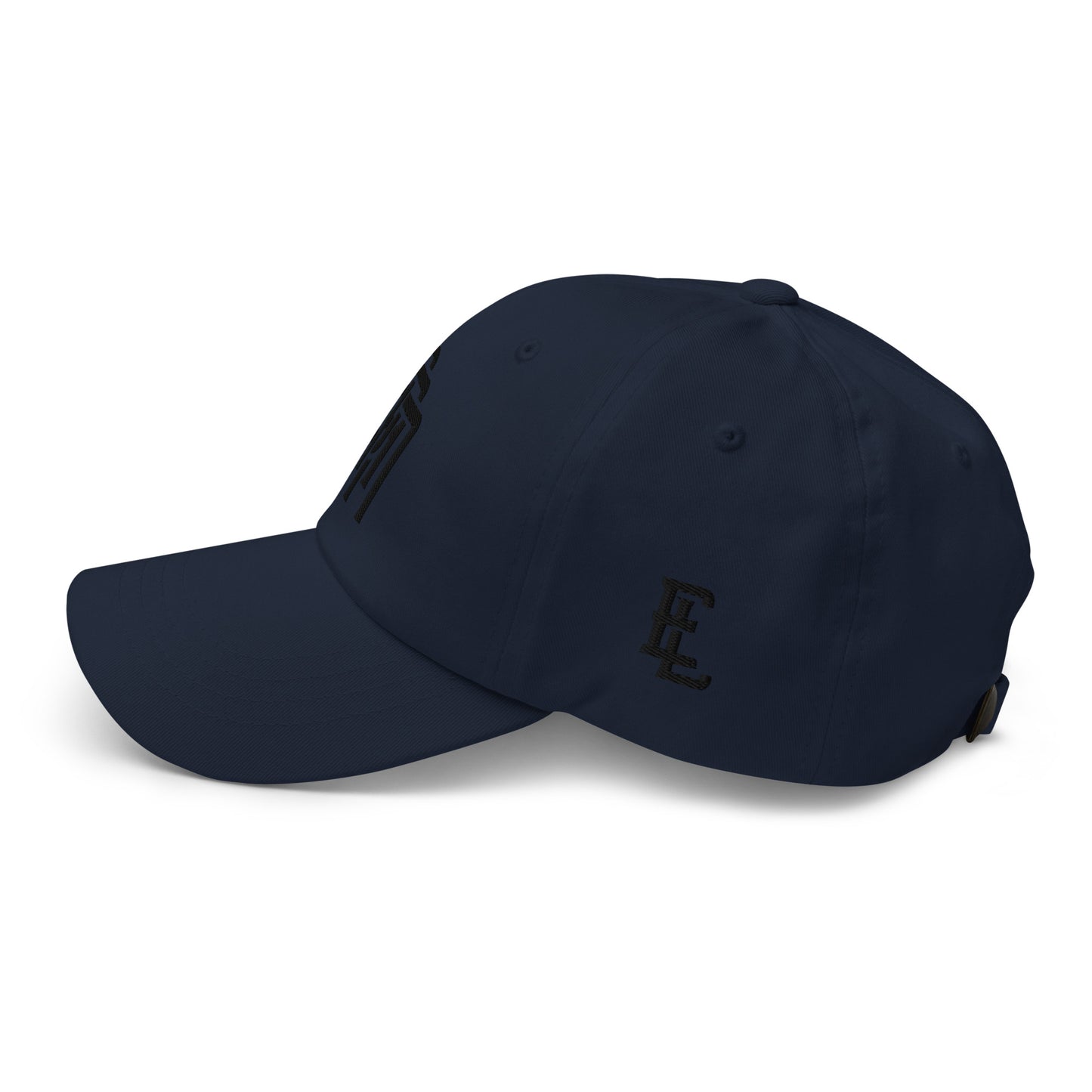 "SAN" Classic Dad Hat | Yupoong 6245CM | E Luna Brand ESSENTIAL Duocrest 2 Black Thread Logos: Front & Left