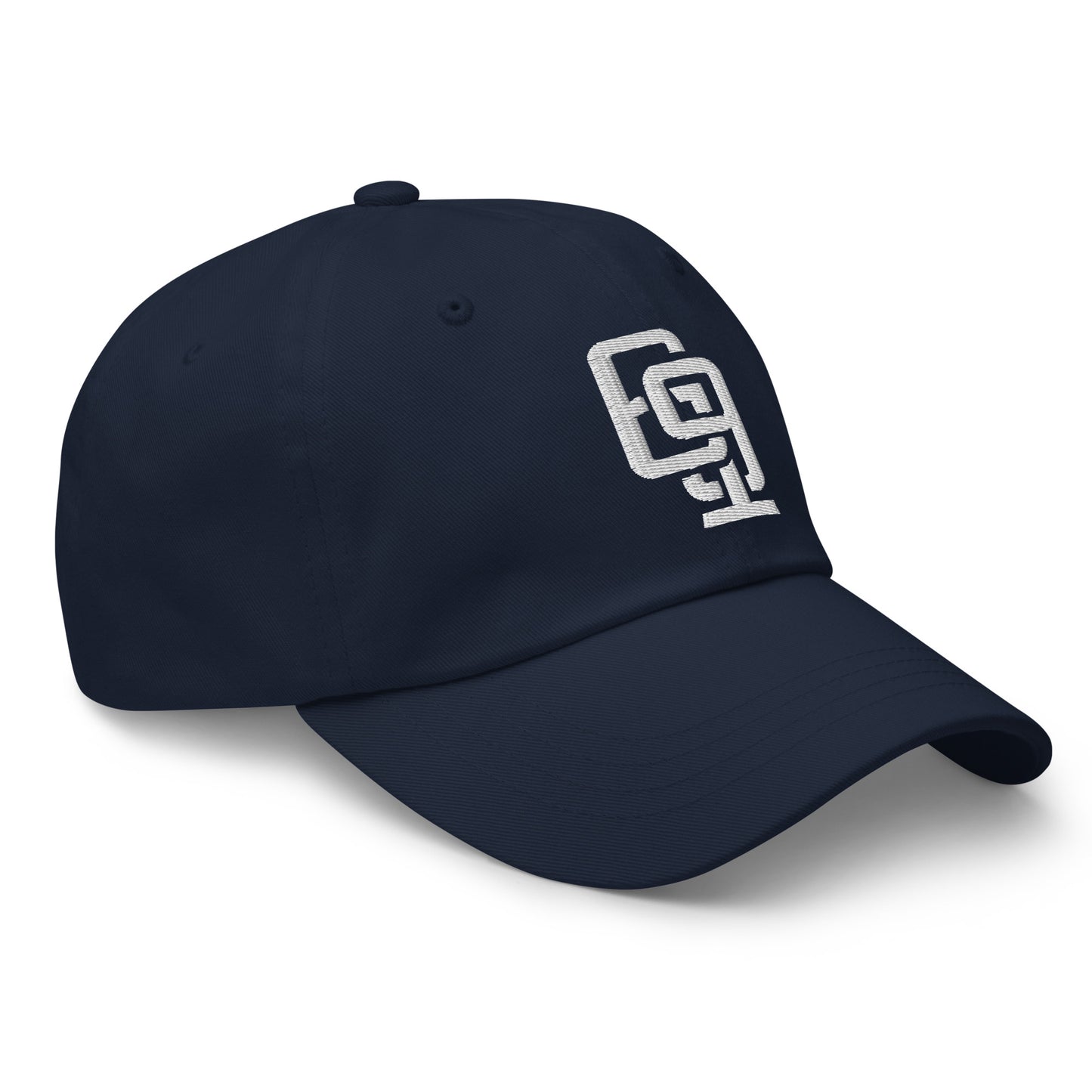"619" Classic Dad Hat | Yupoong 6245CM | E Luna Brand ESSENTIAL Duocrest 2 White Thread Logos: Front & Left