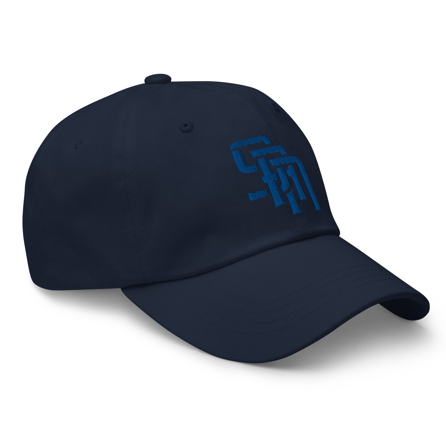 "SAN" Classic Dad Hat | Yupoong 6245CM | E Luna Brand ESSENTIAL Duocrest 2 Royal Thread Logos: Front & Left