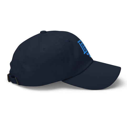 "DGO" Classic Dad Hat | E Luna Brand ESSENTIAL | 2 Aqua/Teal Thread Logos | 3D Puff Edition