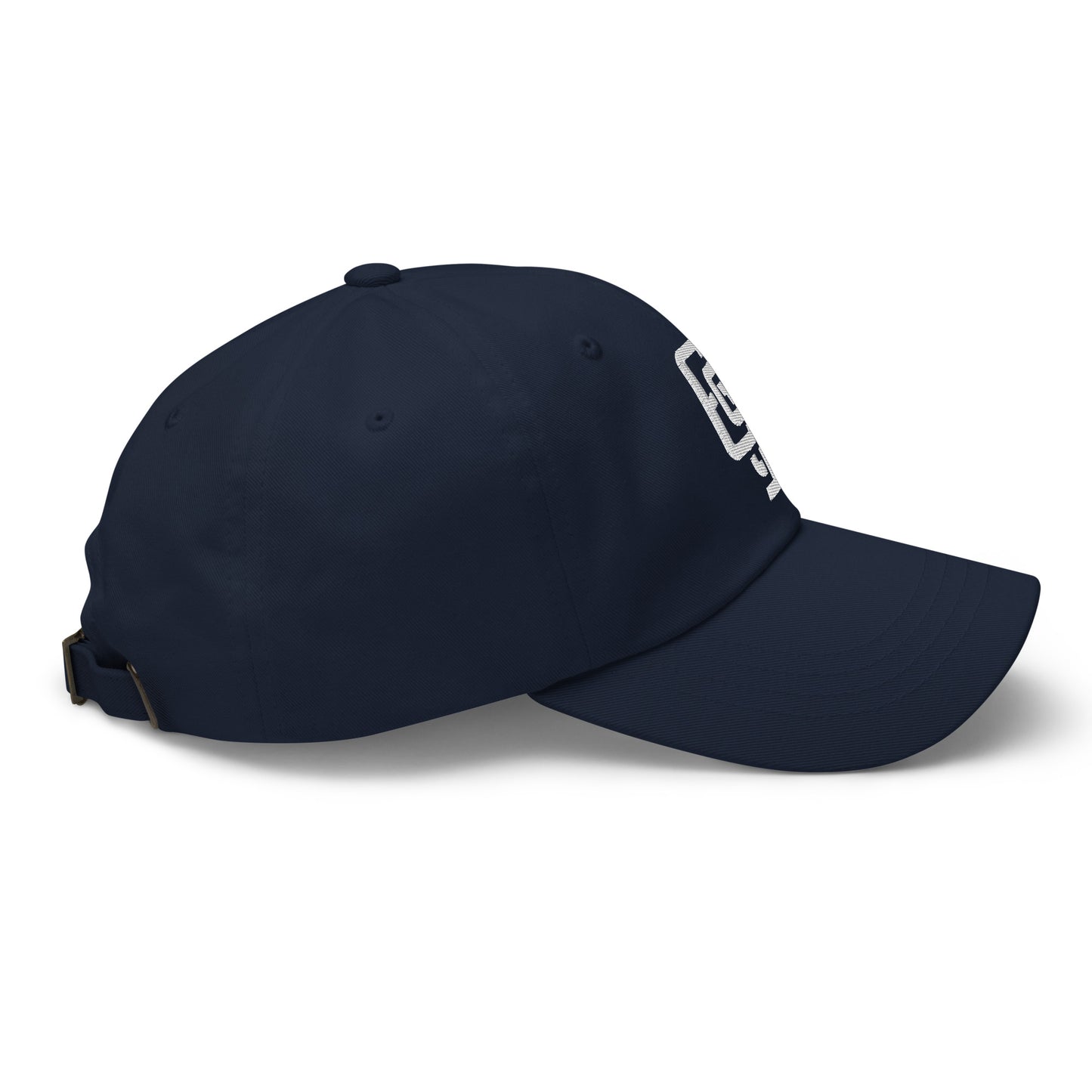 "619" Classic Dad Hat | Yupoong 6245CM | E Luna Brand ESSENTIAL Duocrest 2 White Thread Logos: Front & Left