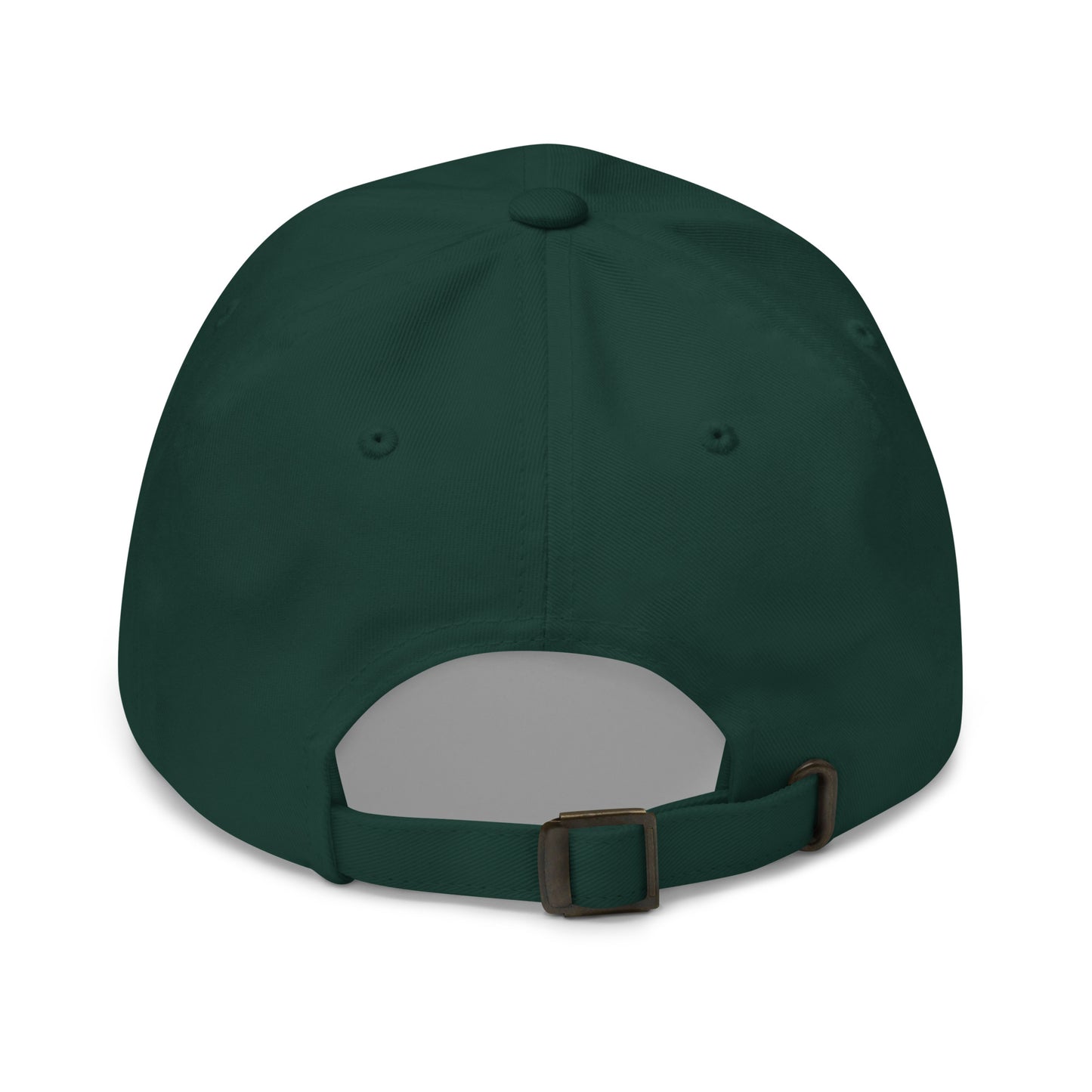"619" Classic Dad Hat | Yupoong 6245CM | E Luna Brand ESSENTIAL Duocrest 2 Red Thread Logos: Front & Left