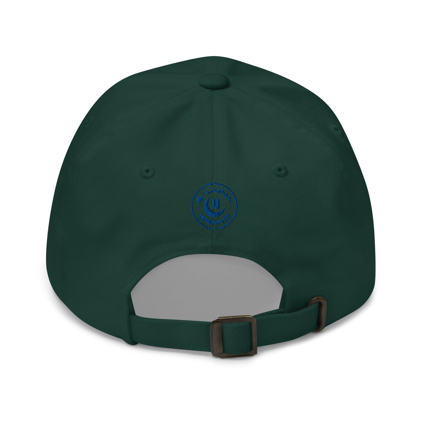 "213" Classic Dad Hat | Yupoong 6245CM | E Luna SELECT Tricrest 3 Royal Thread Front, Left Side & Back Logos