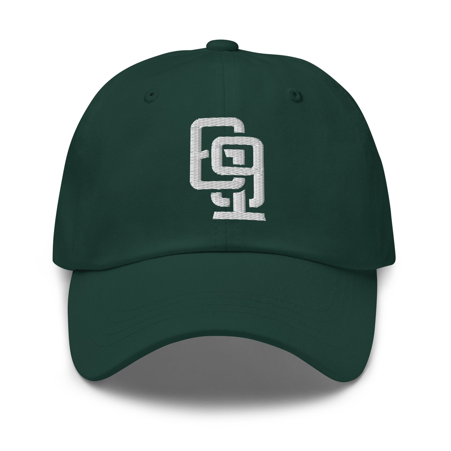 "619" Classic Dad Hat | Yupoong 6245CM | E Luna Brand ESSENTIAL Duocrest 2 White Thread Logos: Front & Left