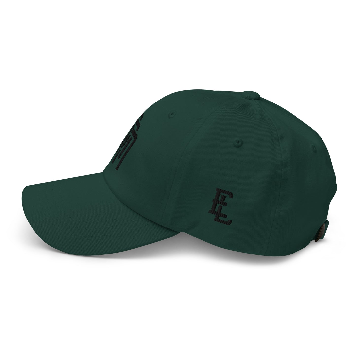 "SAN" Classic Dad Hat | Yupoong 6245CM | E Luna Brand ESSENTIAL Duocrest 2 Black Thread Logos: Front & Left