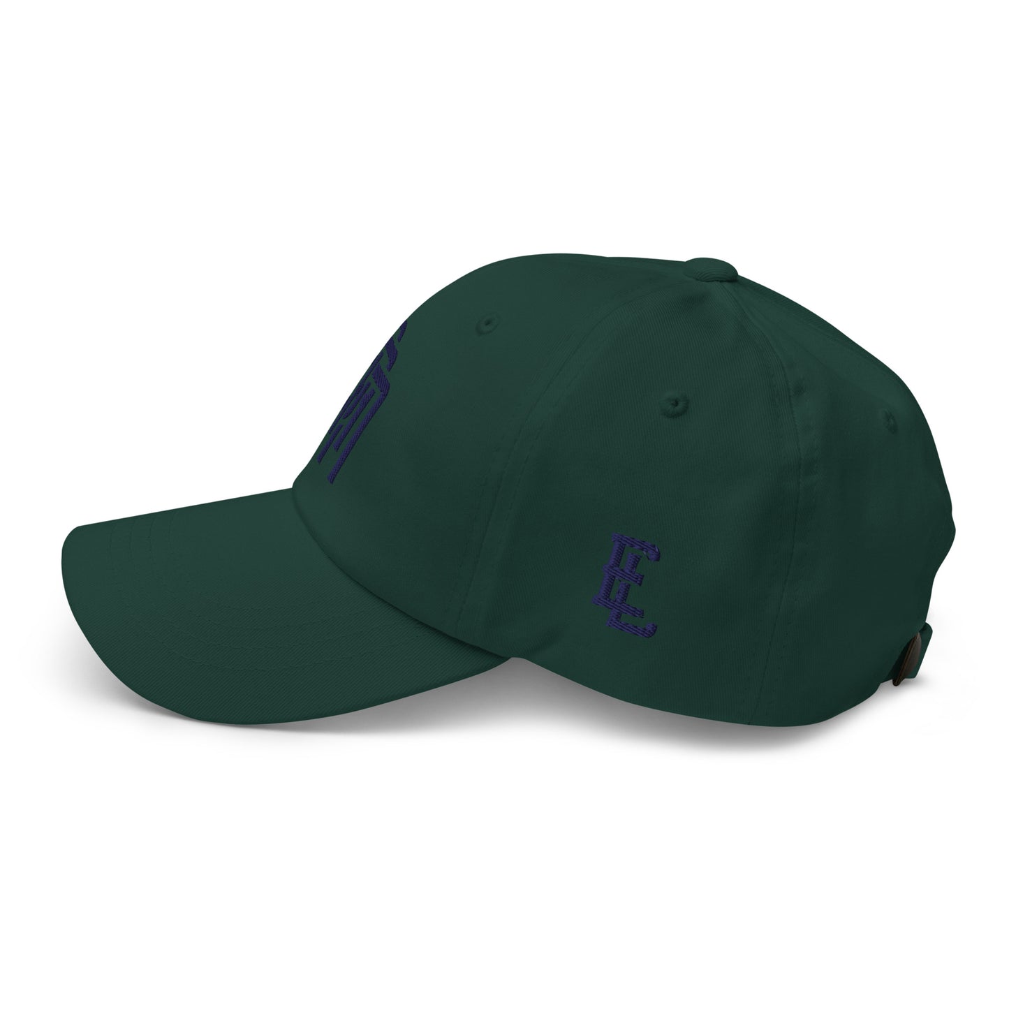 "SAN" Classic Dad Hat | Yupoong 6245CM | E Luna Brand ESSENTIAL Duocrest 2 Navy Thread Logos: Front & Left