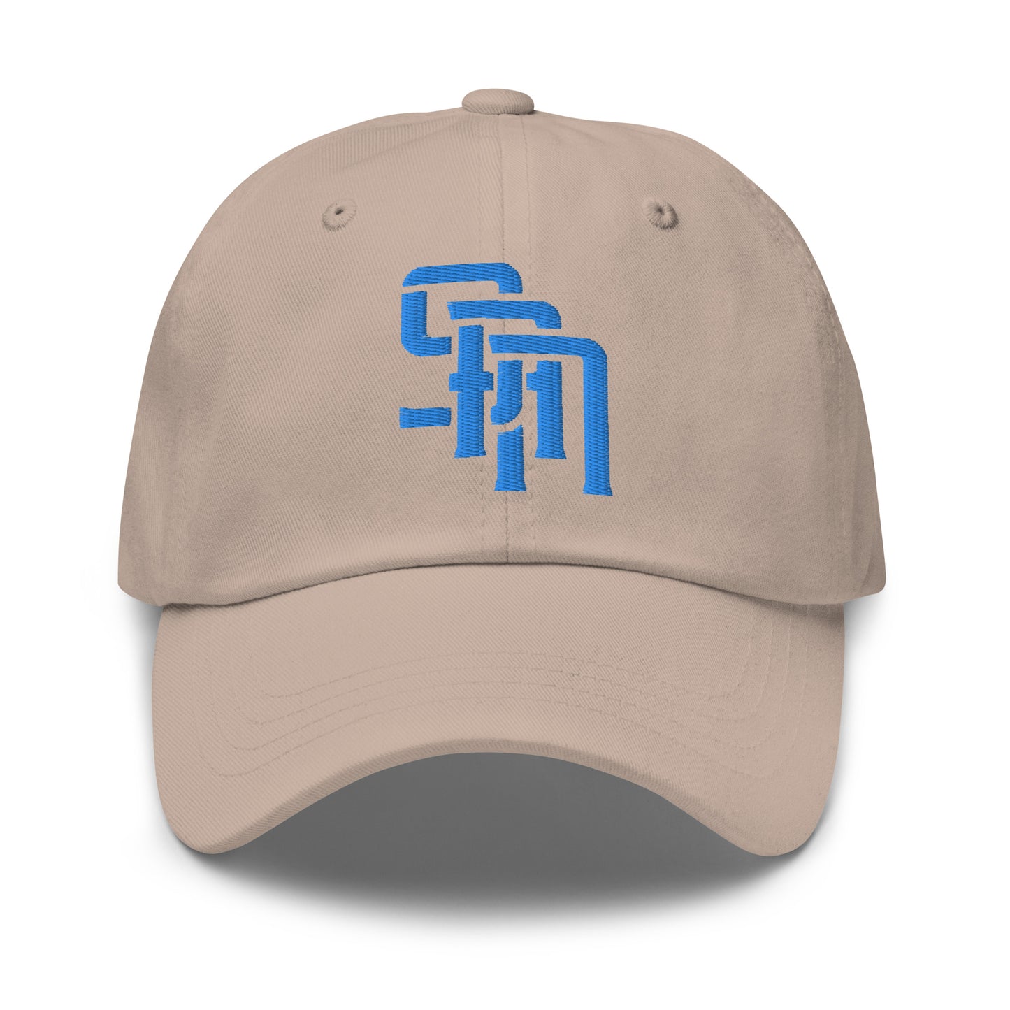 "SAN" Classic Dad Hat | Yupoong 6245CM | E Luna Brand ESSENTIAL Duocrest 2 Aqua/Teal Thread Logos: Front & Left