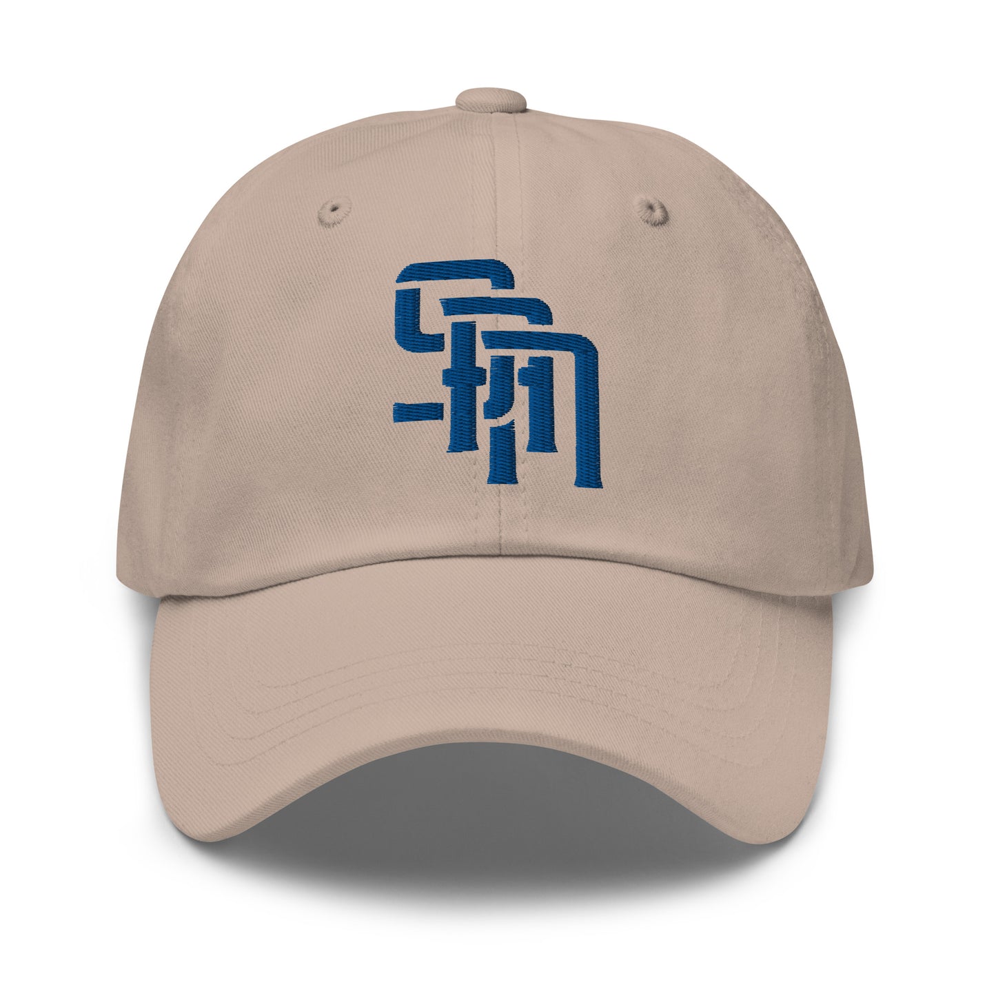 "SAN" Classic Dad Hat | Yupoong 6245CM | E Luna Brand ESSENTIAL Duocrest 2 Royal Thread Logos: Front & Left