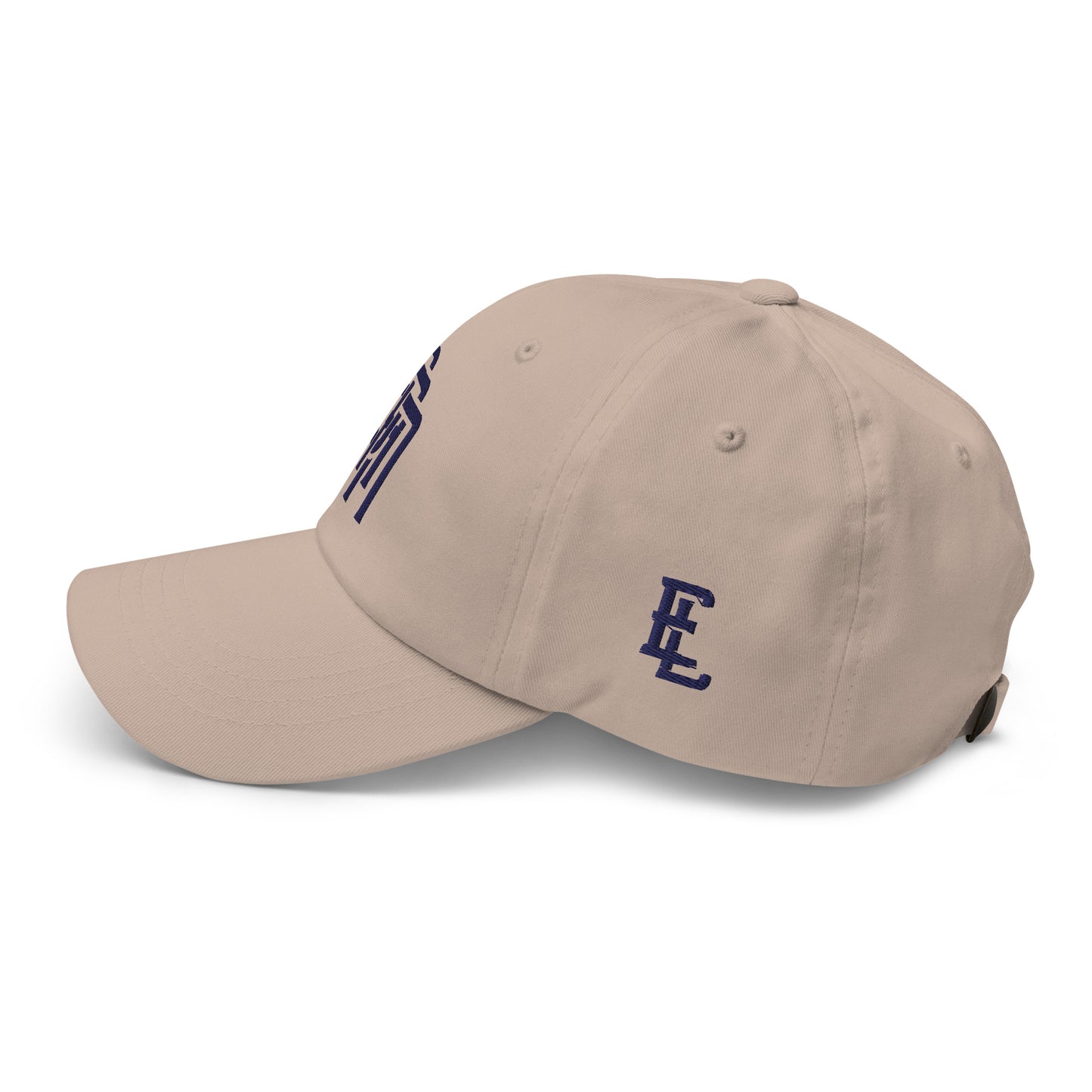 "SAN" Classic Dad Hat | Yupoong 6245CM | E Luna Brand ESSENTIAL Duocrest 2 Navy Thread Logos: Front & Left
