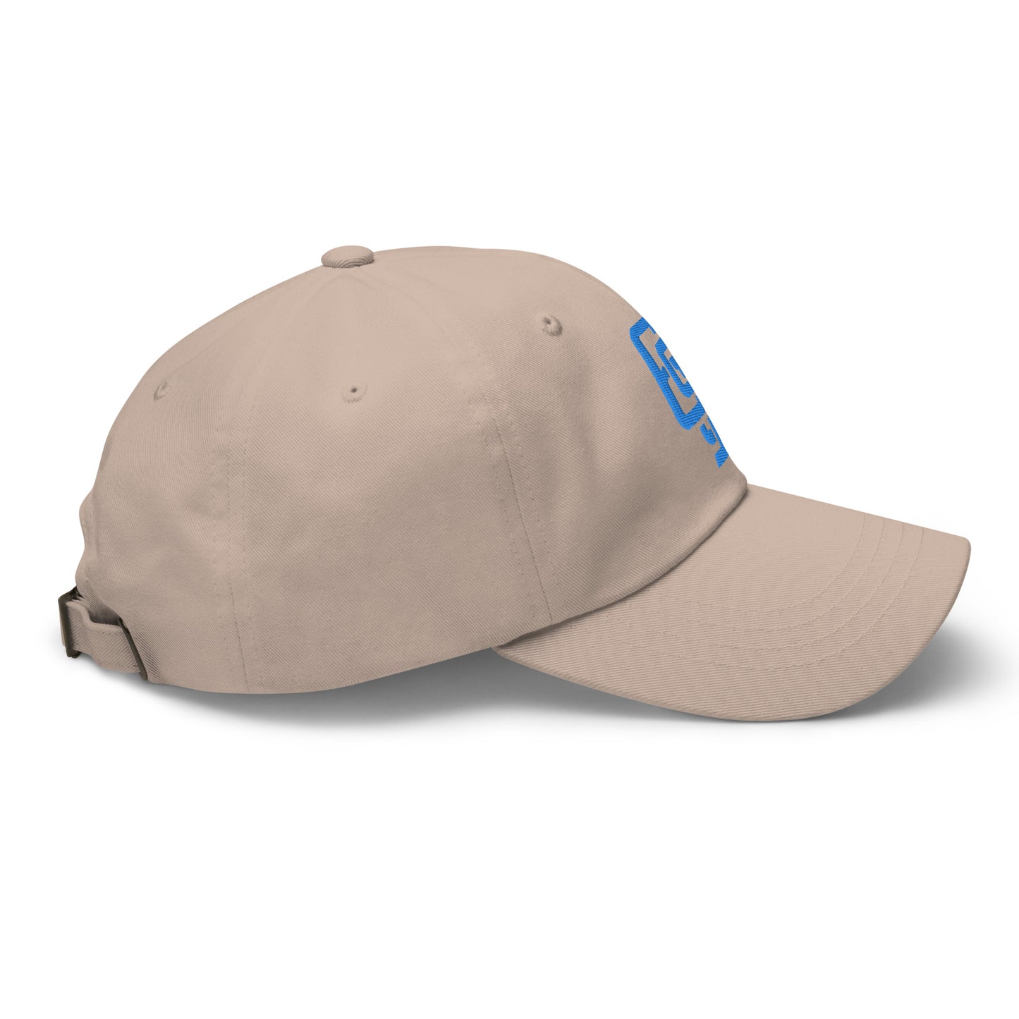 "619" Classic Dad Hat | Yupoong 6245CM | E Luna Brand ESSENTIAL Duocrest 2 Aqua/Teal Thread Logos: Front & Left