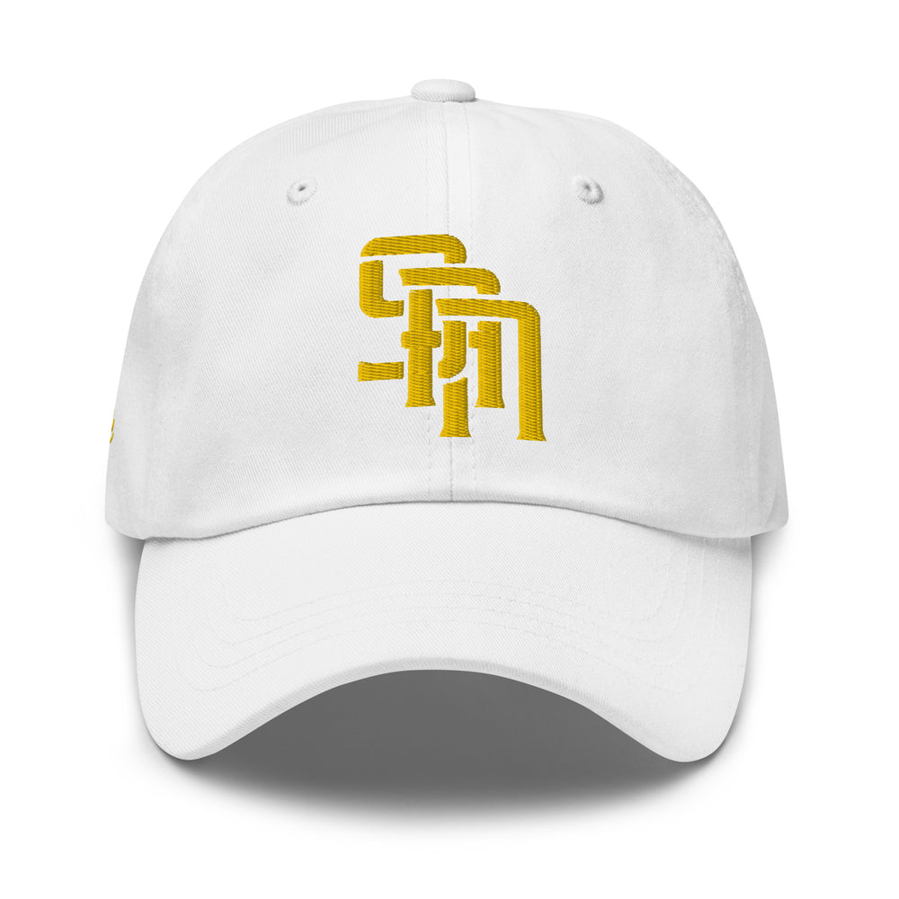 Boné "SAN" Clássico Papai | E Luna Brand PREMIUM | 4 Logos Bordados Dourados | Edição 3D Puff