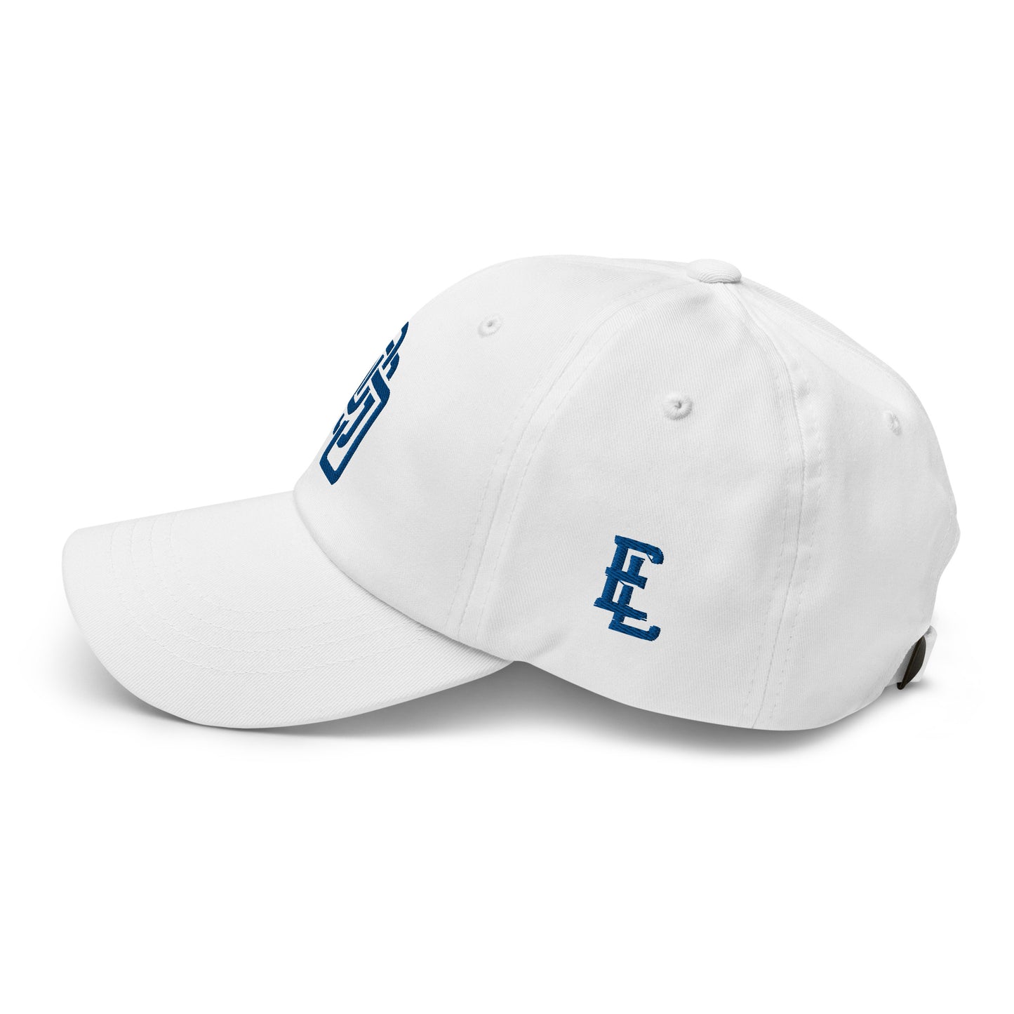 "DGO" Classic Dad Hat | Yupoong 6245CM | E Luna Brand ESSENTIAL Duocrest 2 Royal Thread Logos: Front & Left