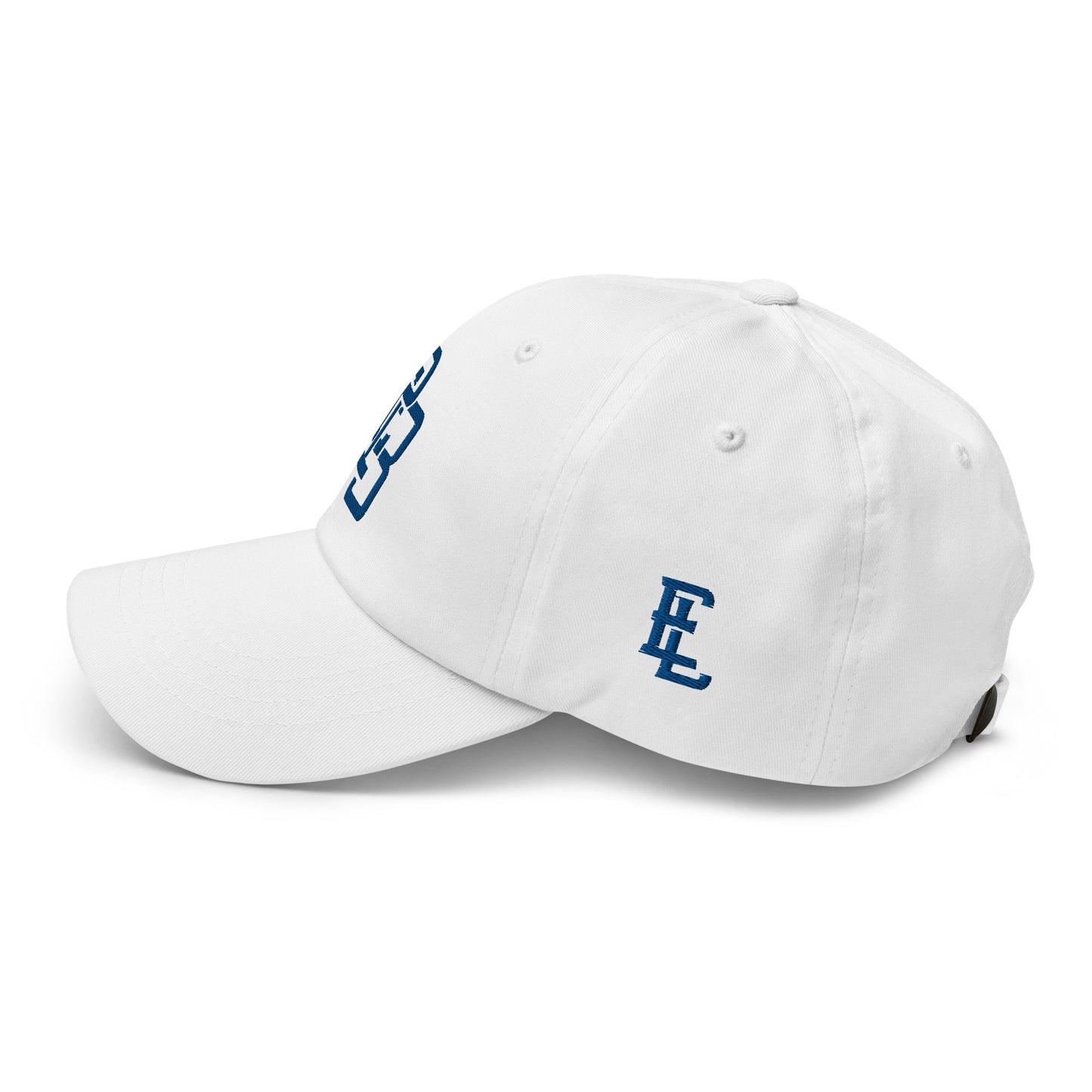 "213" Classic Dad Hat | Yupoong 6245CM | E Luna ESSENTIAL Duocrest 2 Royal Thread Front & Left Side Logos