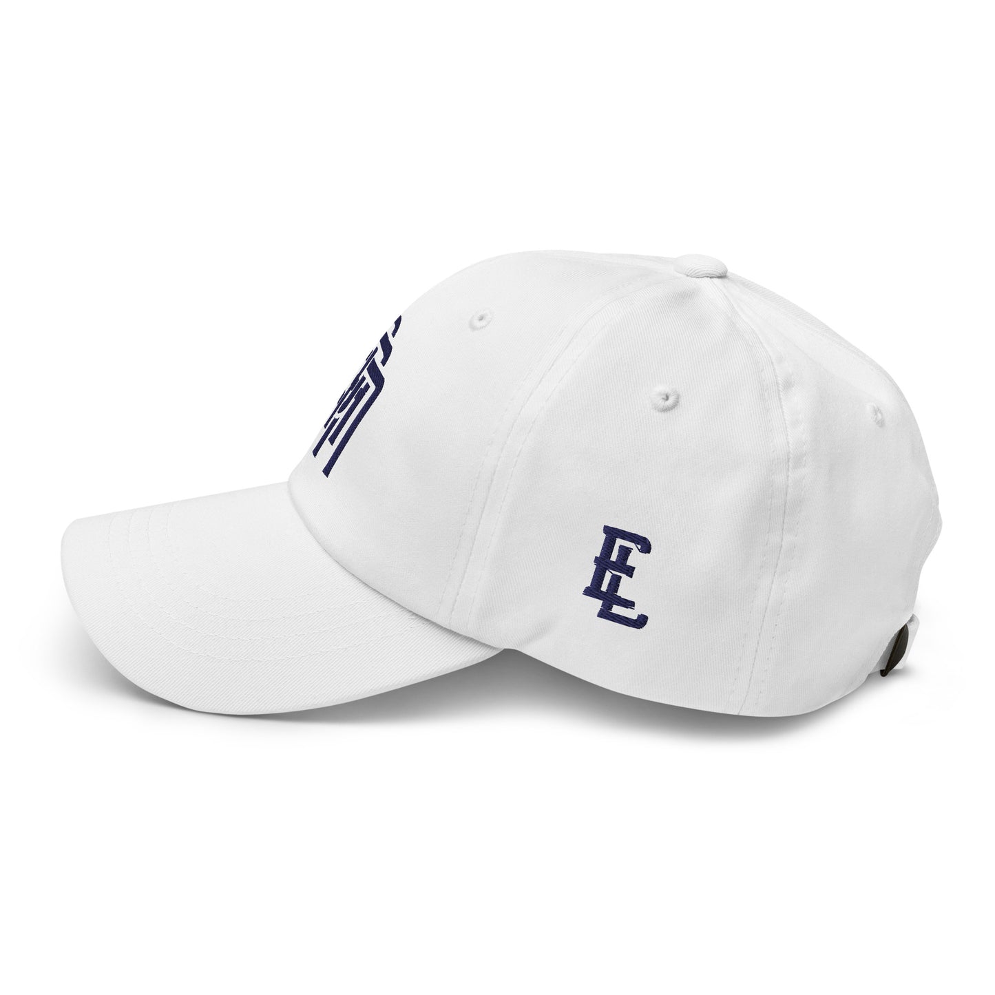 "SAN" Classic Dad Hat | Yupoong 6245CM | E Luna Brand ESSENTIAL Duocrest 2 Navy Thread Logos: Front & Left