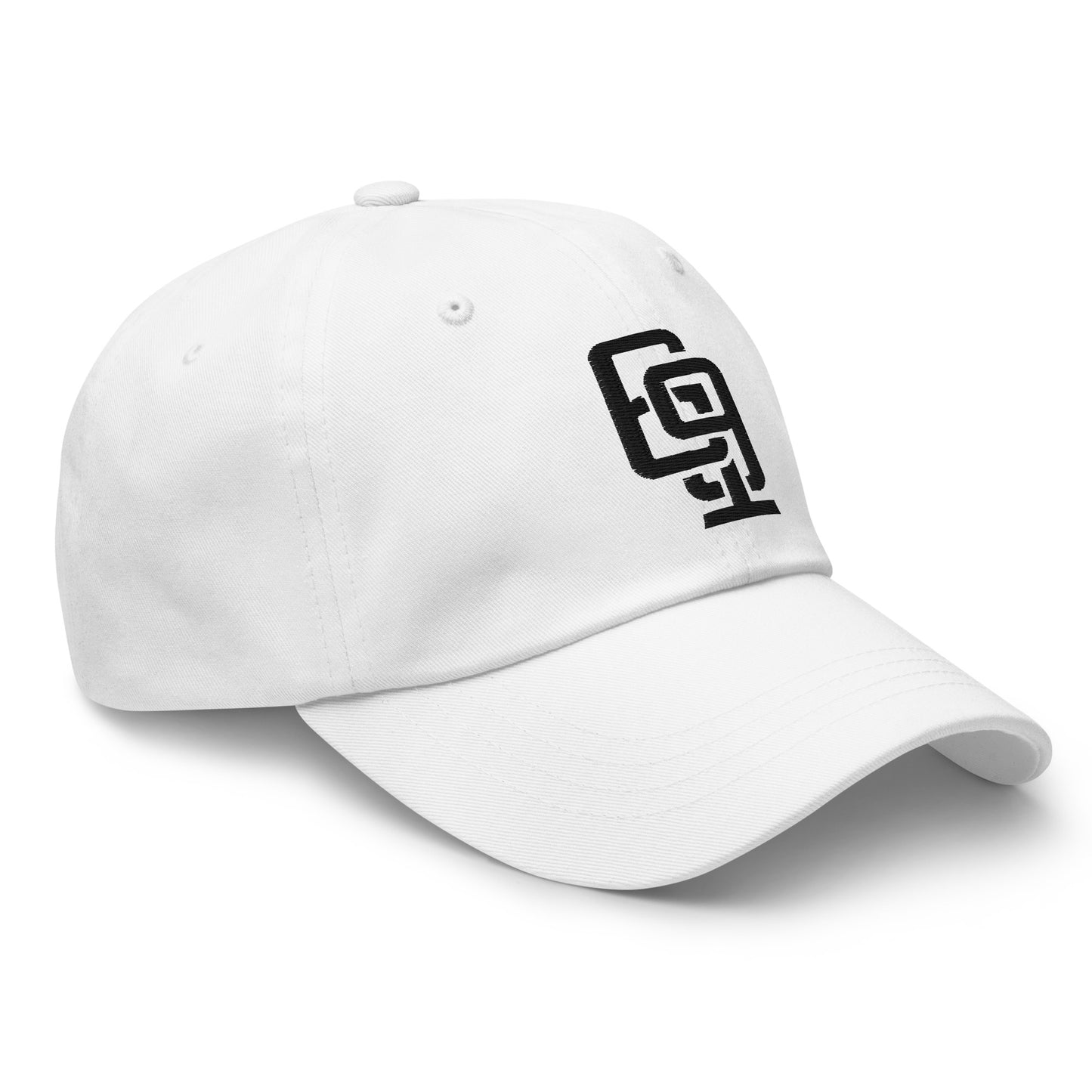 "619" Classic Dad Hat | Yupoong 6245CM | E Luna Brand ESSENTIAL Duocrest 2 Black Thread Logos: Front & Left