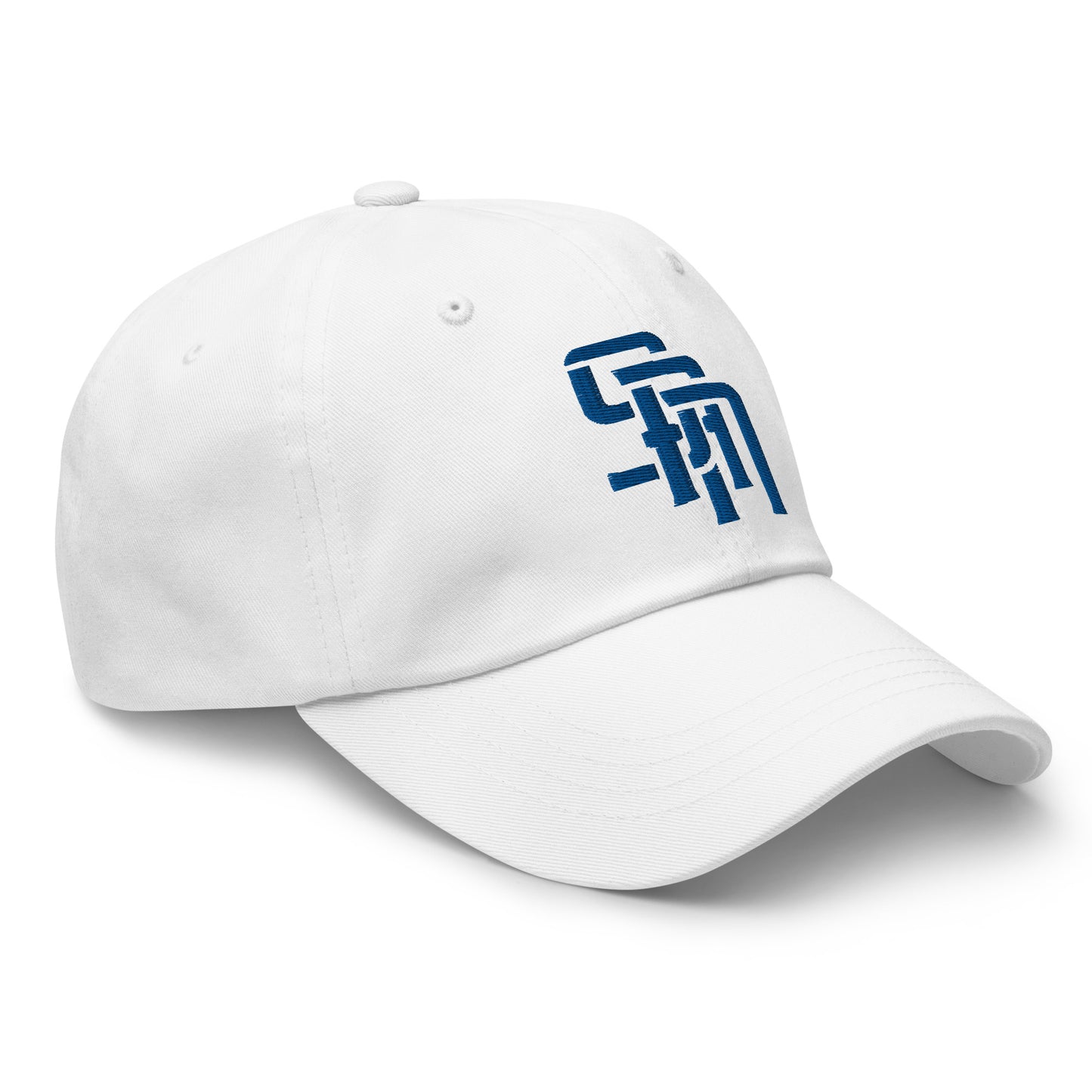 "SAN" Classic Dad Hat | Yupoong 6245CM | E Luna Brand ESSENTIAL Duocrest 2 Royal Thread Logos: Front & Left