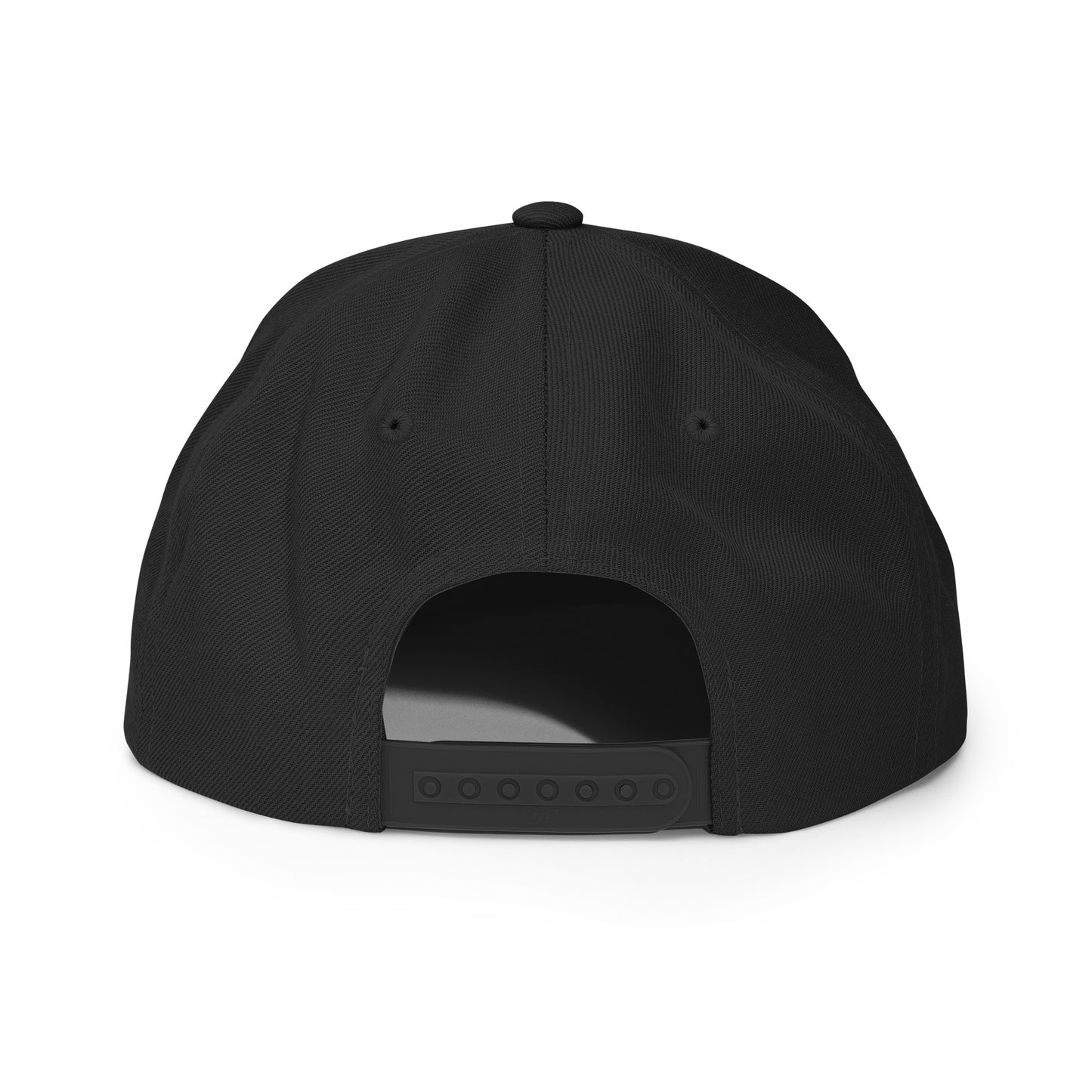 "DGO" Wool Blend Snapback Hat | Yupoong 6089M | E Luna Brand ESSENTIAL Duocrest 2 Grey Thread Logos: Front & Left