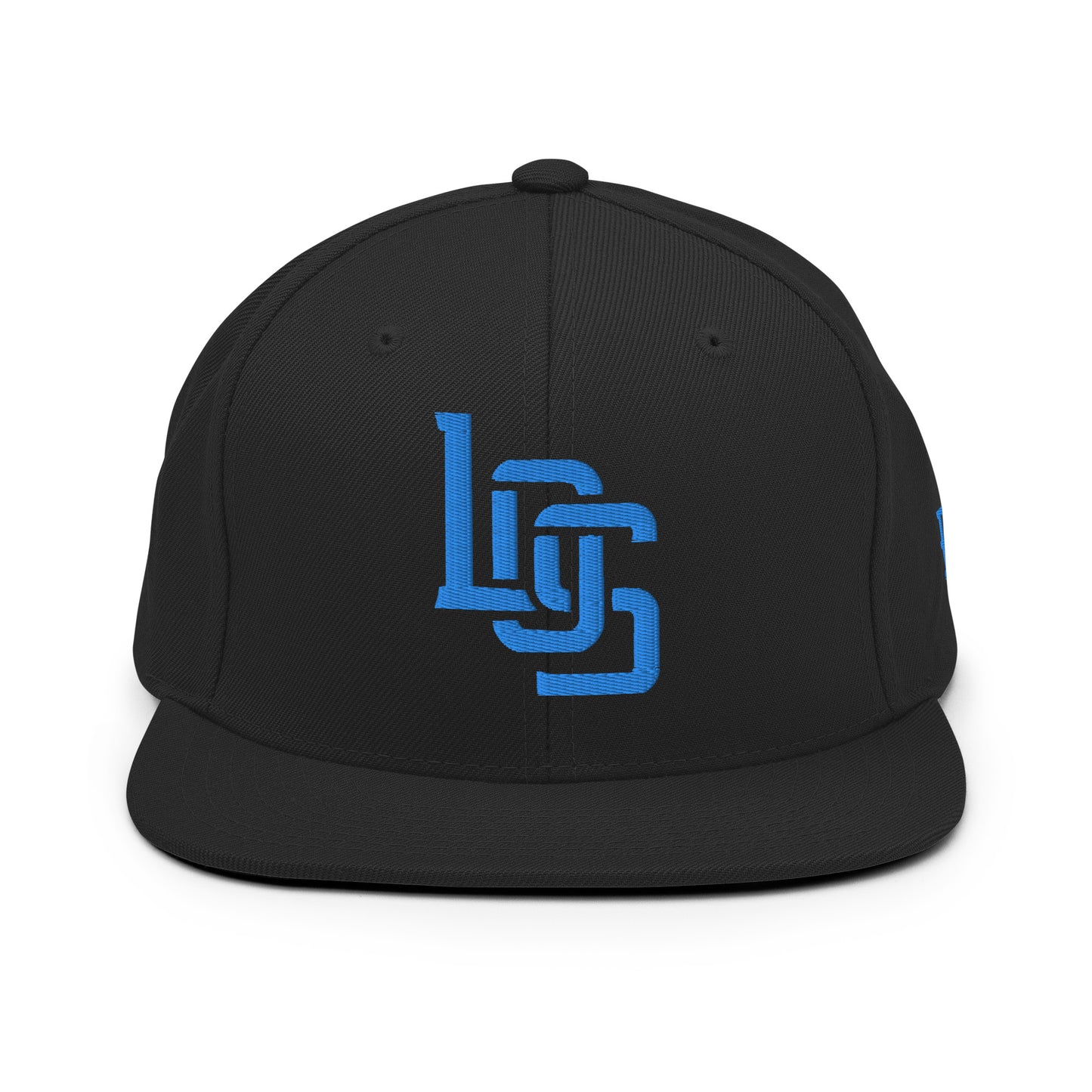 "LOS" Wool Blend Snapback | E Luna Brand ESSENTIAL | 2 Aqua/Teal Thread Logos