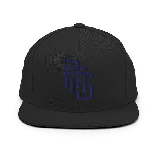 "ANG" Wool Blend Snapback | E Luna Brand ESSENTIAL | 2 Navy Thread Logos
