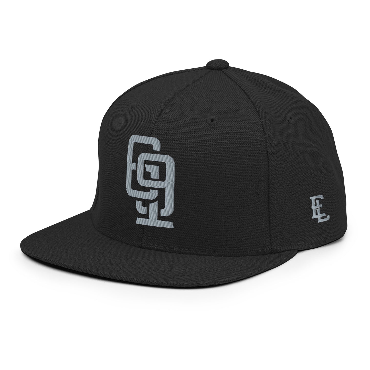 "619" Wool Blend Snapback | E Luna Brand ESSENTIAL | 2 Grey Thread Logos