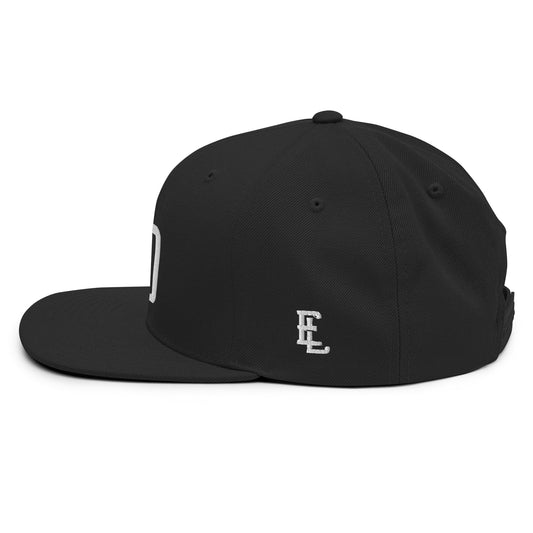 "DGO" Wool Blend Snapback | E Luna Brand ESSENTIAL | 2 White Thread Logos | 3D Puff Edition