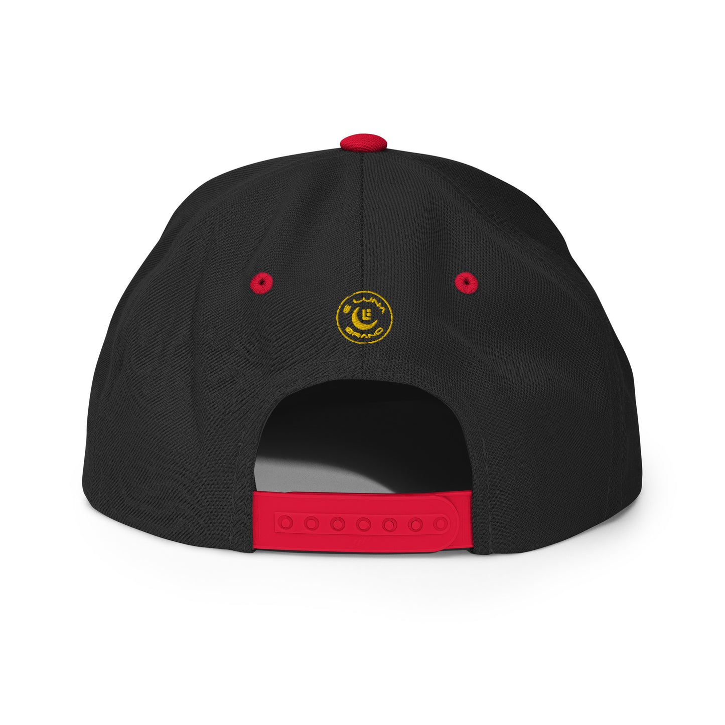 "213" Wool Blend Snapback Hat | Yupoong 6089M | E Luna SELECT Tricrest 3 Gold Thread Front, Left Side & Back Logos