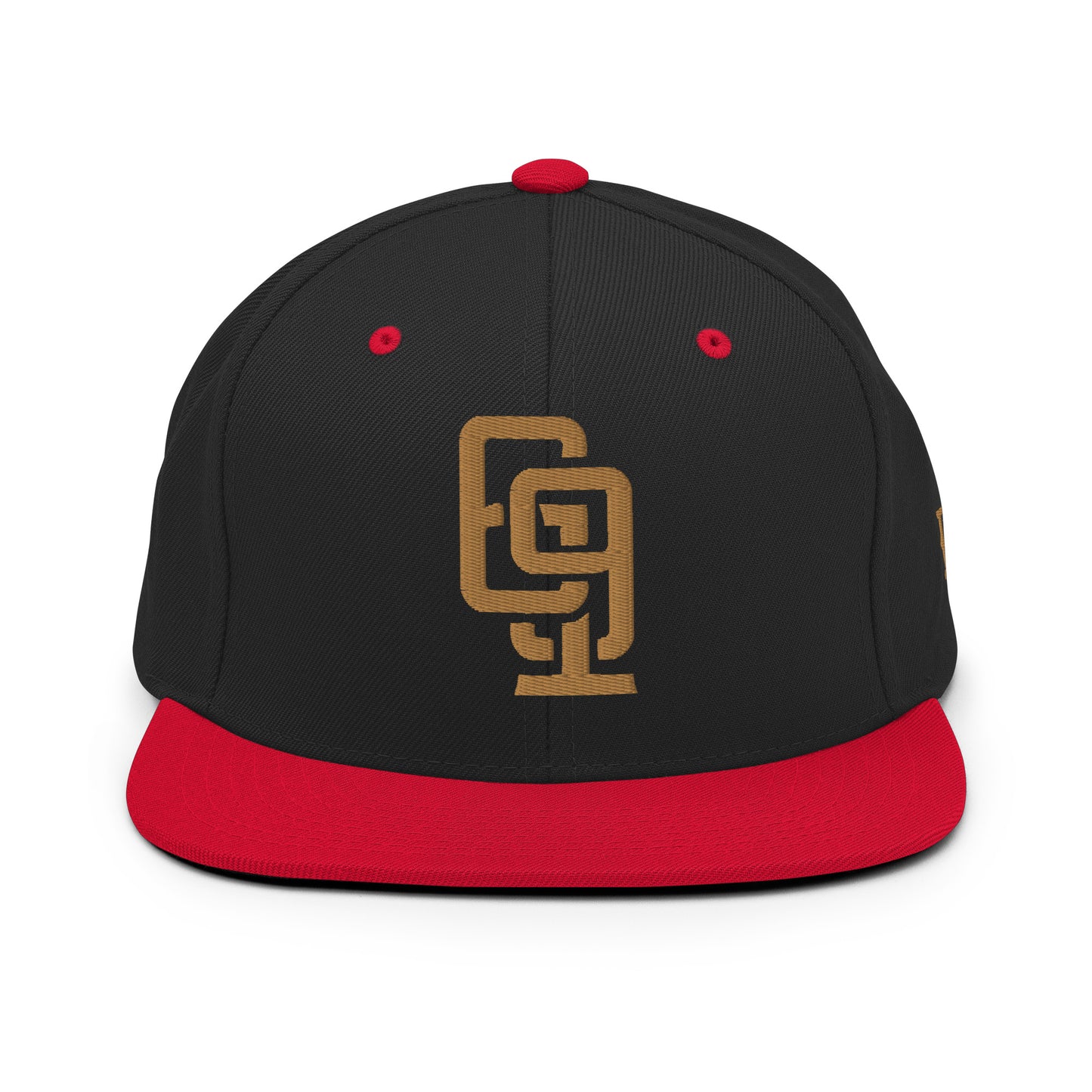 "619" Wool Blend Snapback | E Luna Brand ESSENTIAL | 2 Old Gold Thread Logos