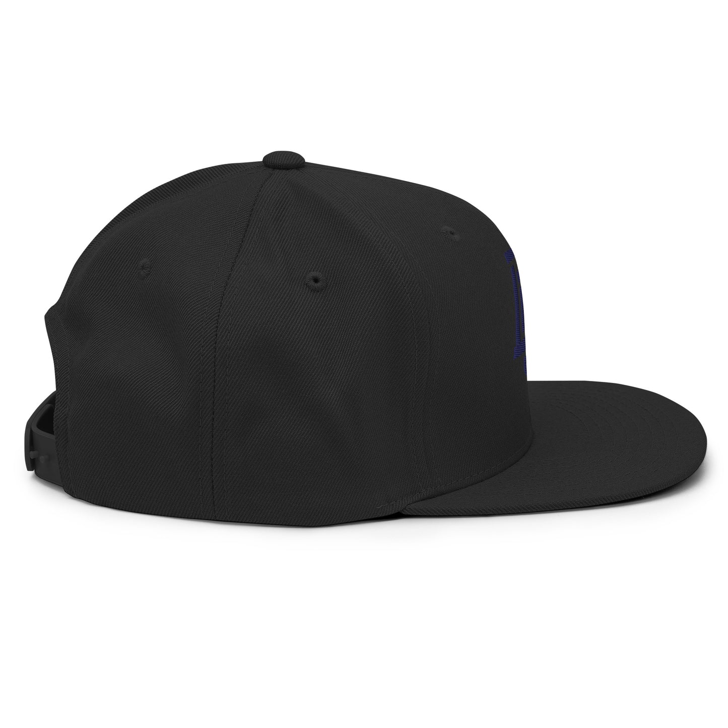 "DGO" Wool Blend Snapback Hat | Yupoong 6089M | E Luna Brand ESSENTIAL Duocrest 2 Navy Thread Logos: Front & Left