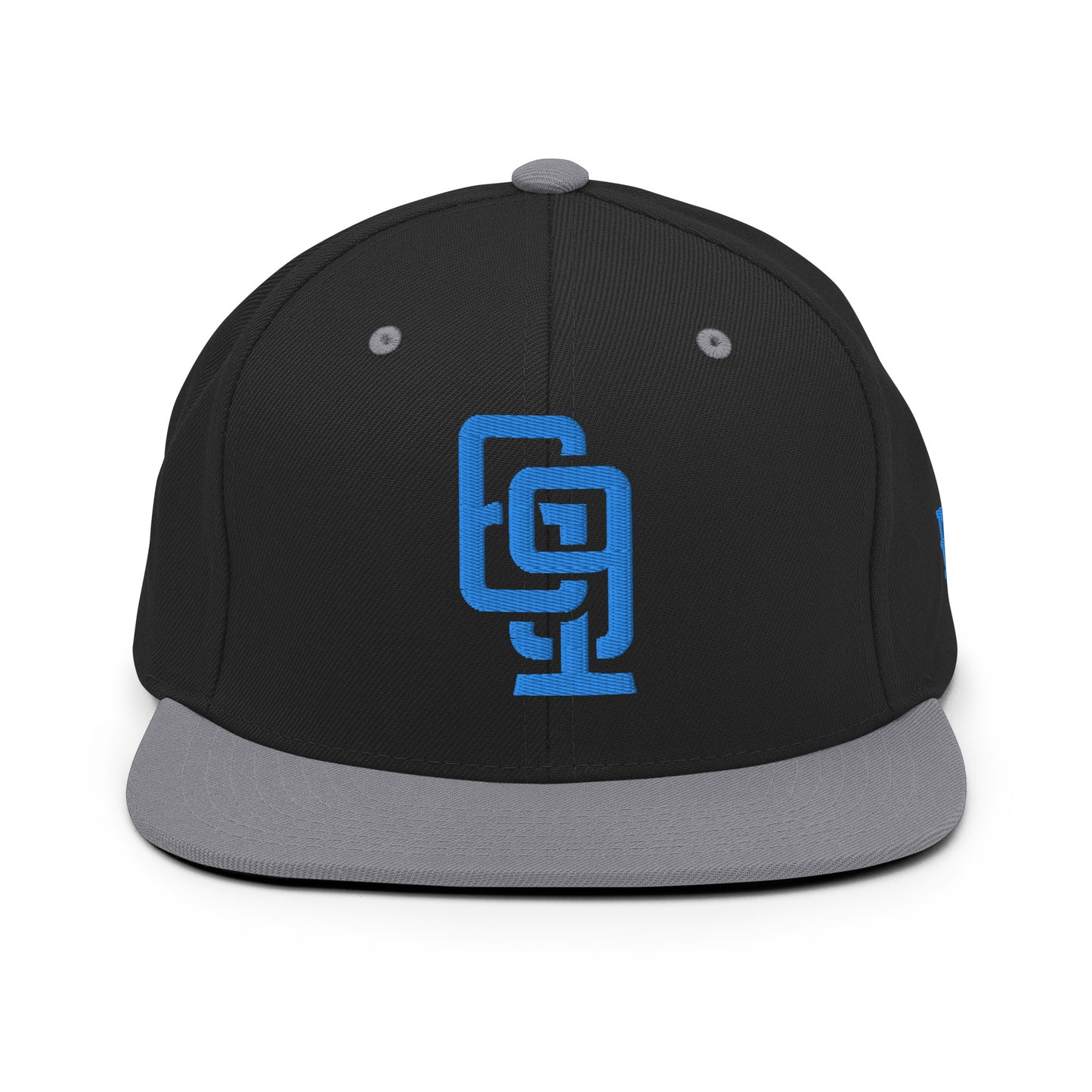 "619" Wool Blend Snapback | E Luna Brand ESSENTIAL | 2 Aqua/Teal Thread Logos