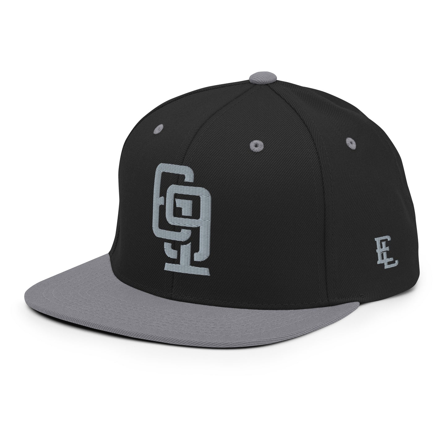 "619" Wool Blend Snapback | E Luna Brand ESSENTIAL | 2 Grey Thread Logos