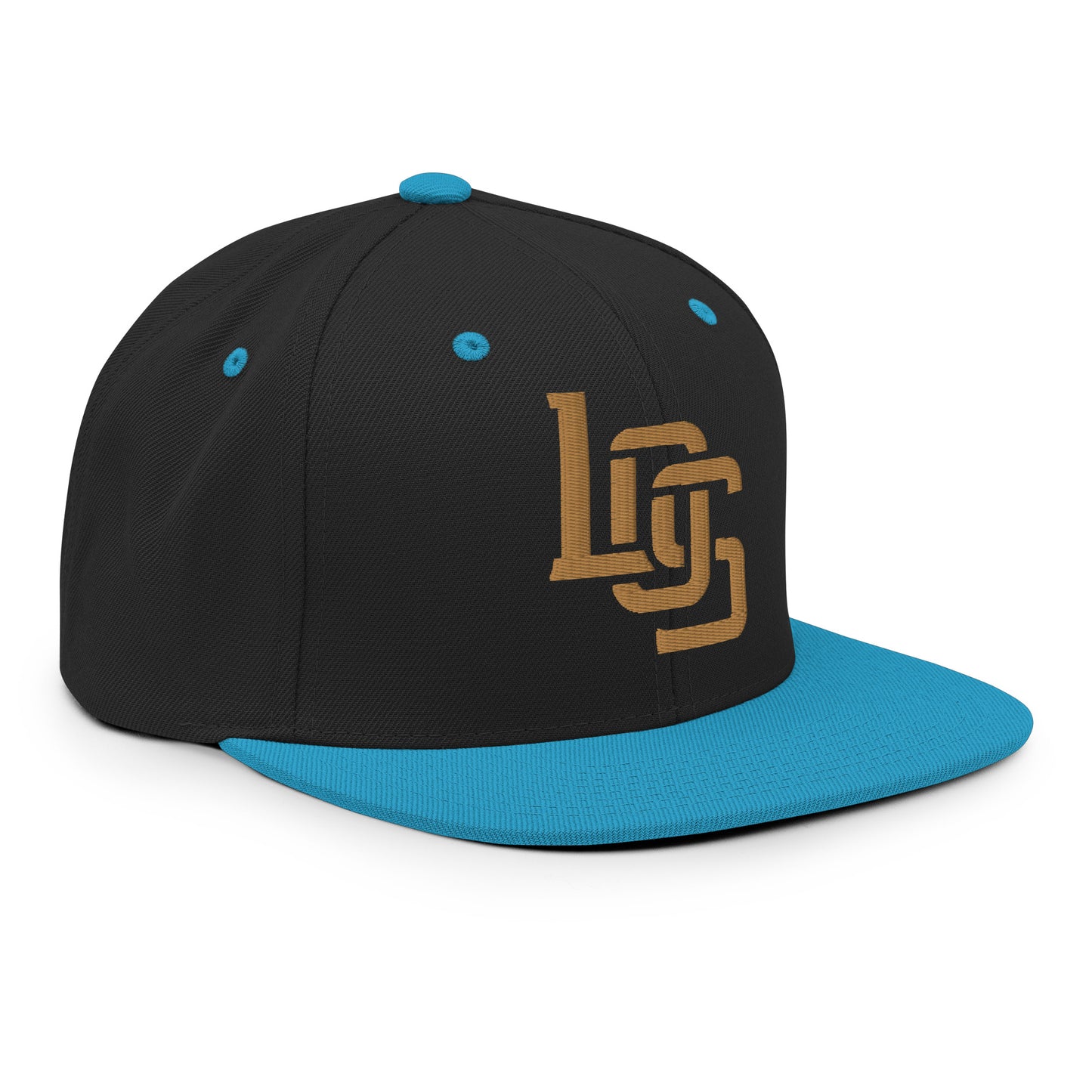 "LOS" Wool Blend Snapback | E Luna Brand ESSENTIAL | 2 Old Gold Thread Logos