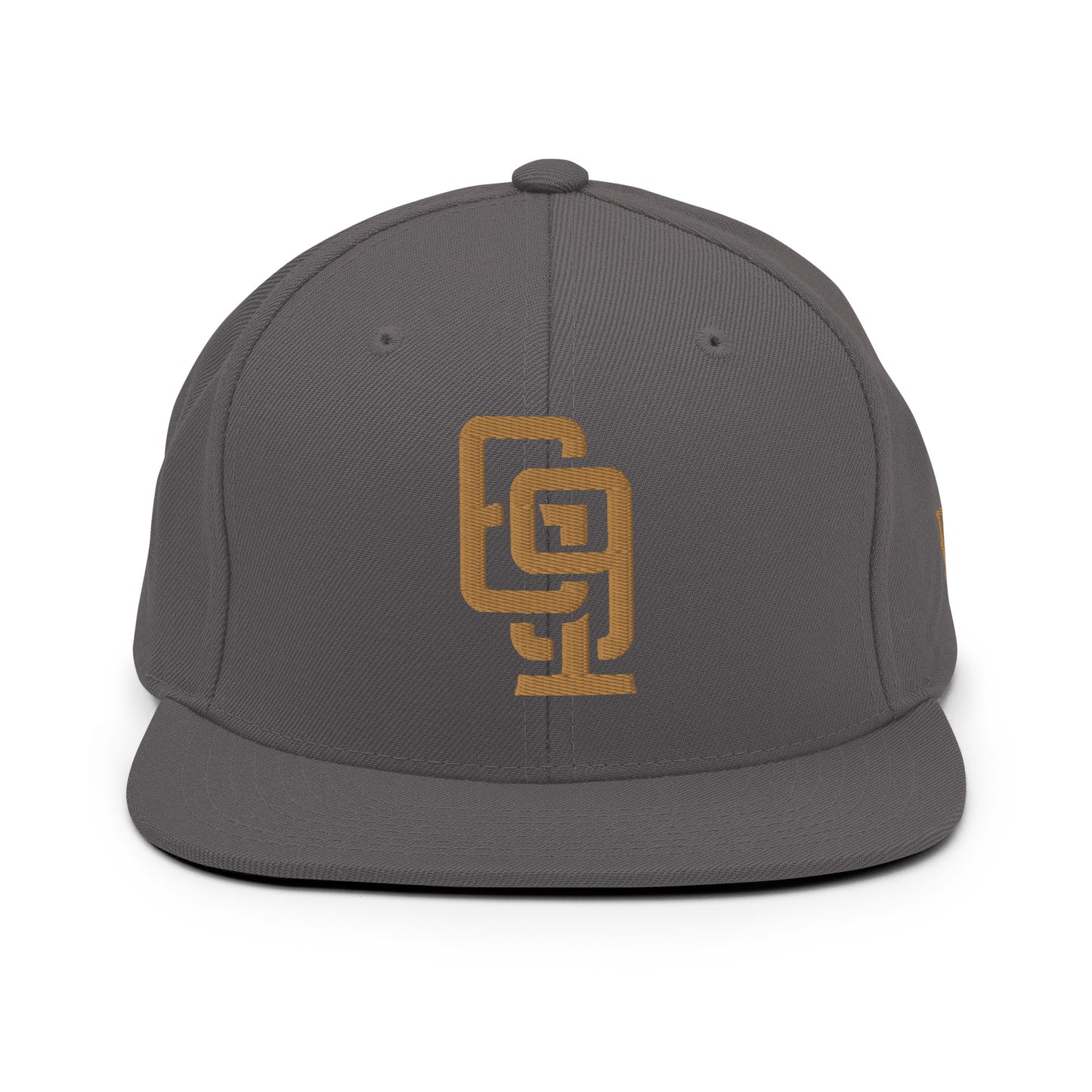 "619" Wool Blend Snapback | E Luna Brand ESSENTIAL | 2 Old Gold Thread Logos