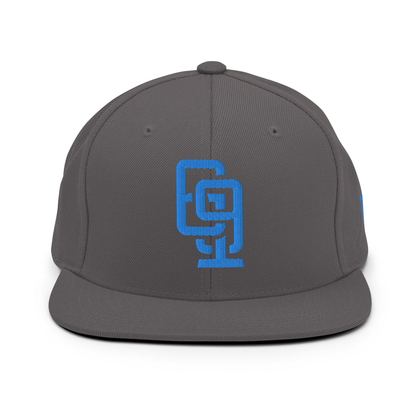 "619" Wool Blend Snapback | E Luna Brand ESSENTIAL | 2 Aqua/Teal Thread Logos