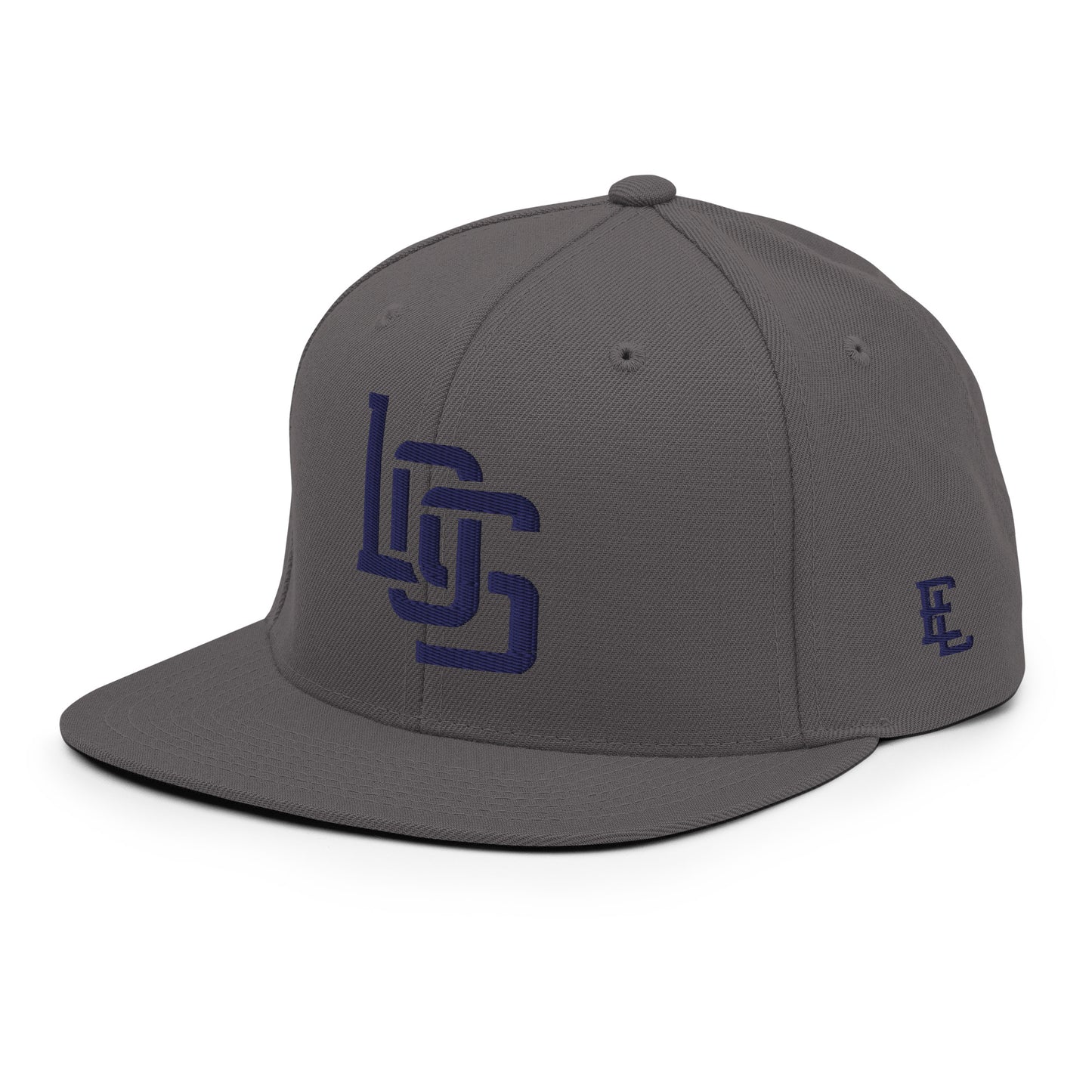 "LOS" Wool Blend Snapback | E Luna Brand ESSENTIAL | 2 Navy Thread Logos