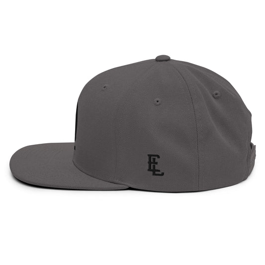 "619" Wool Blend Snapback | E Luna Brand ESSENTIAL | 2 Black Thread Logos | 3D Puff Edition