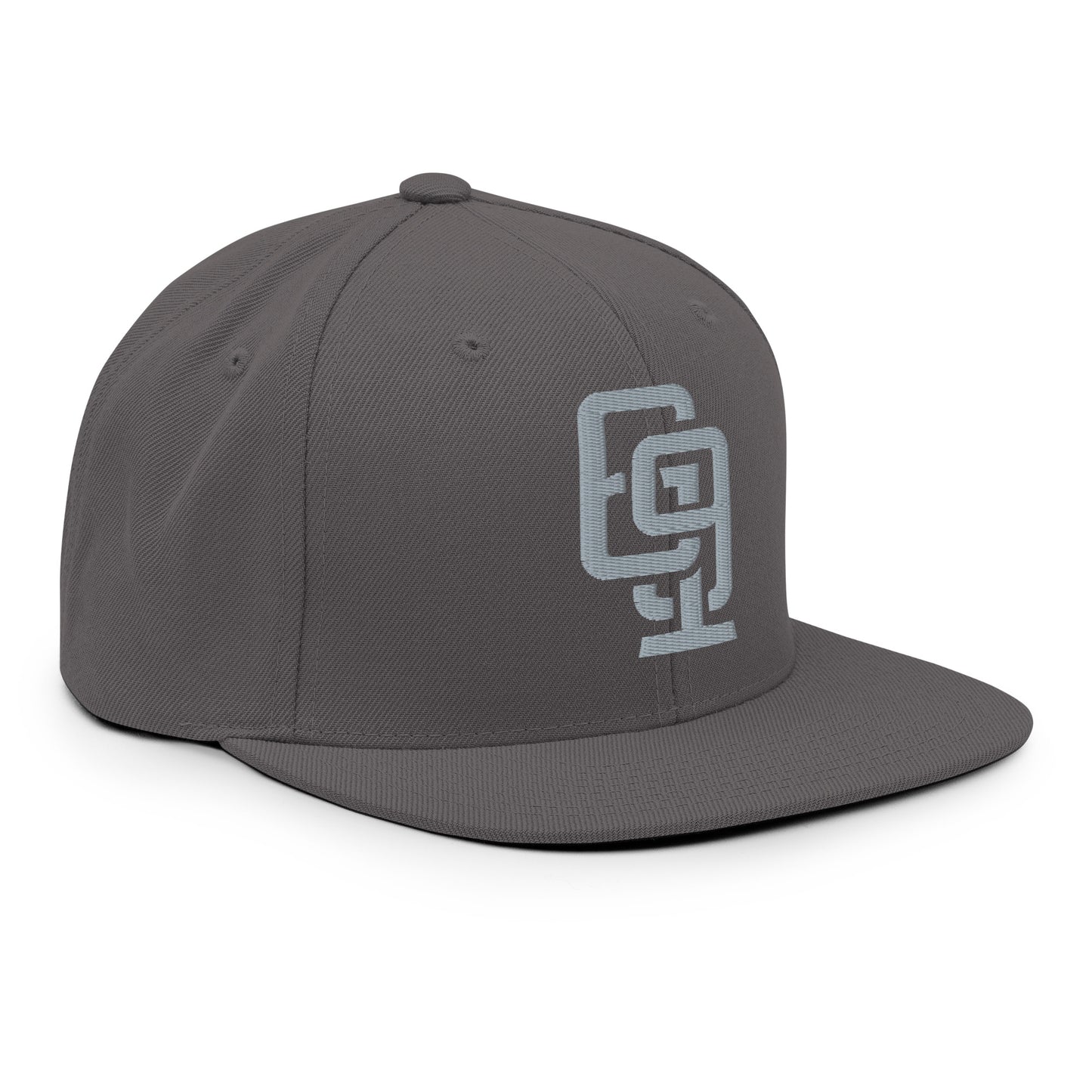 "619" Wool Blend Snapback | E Luna Brand ESSENTIAL | 2 Grey Thread Logos