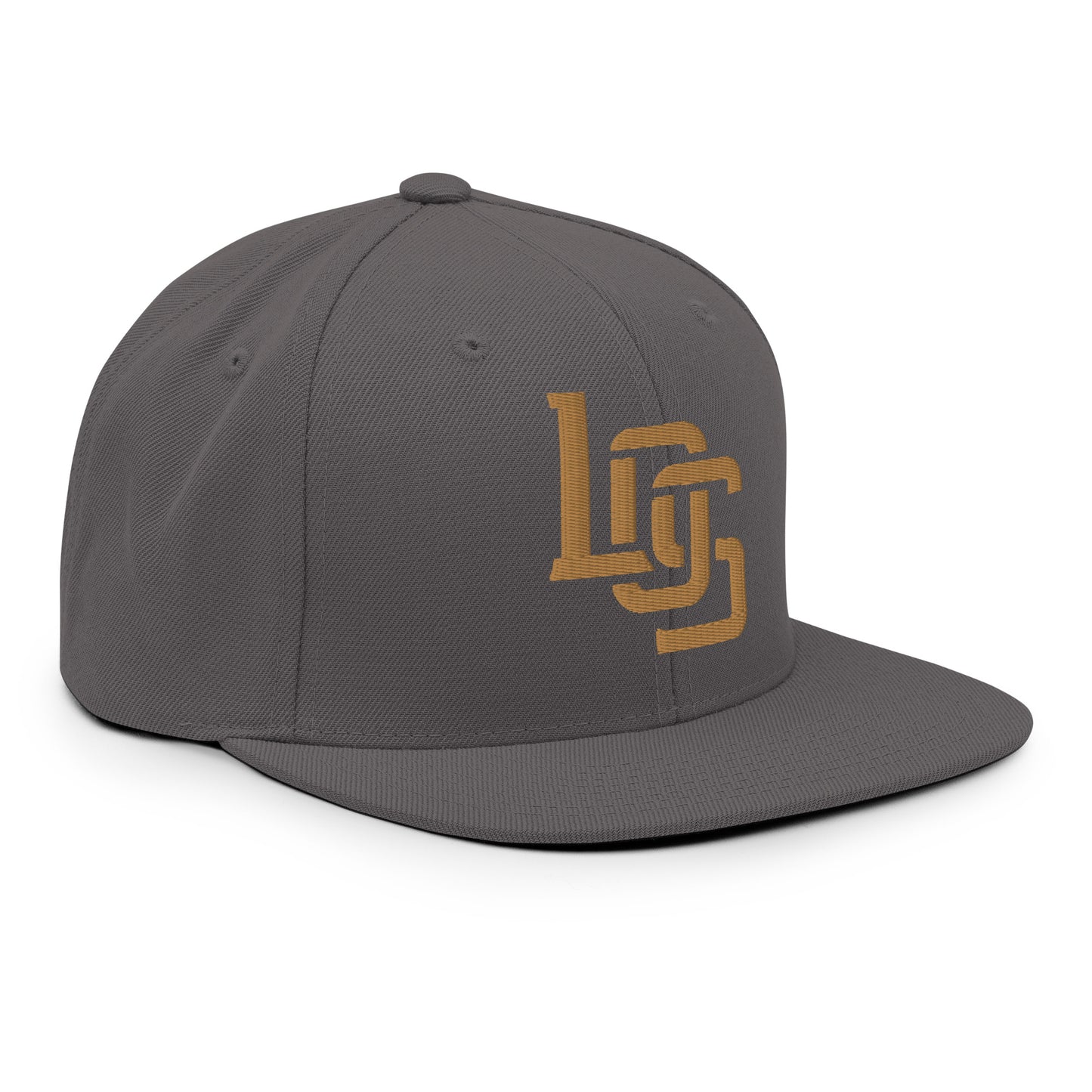 "LOS" Wool Blend Snapback | E Luna Brand ESSENTIAL | 2 Old Gold Thread Logos