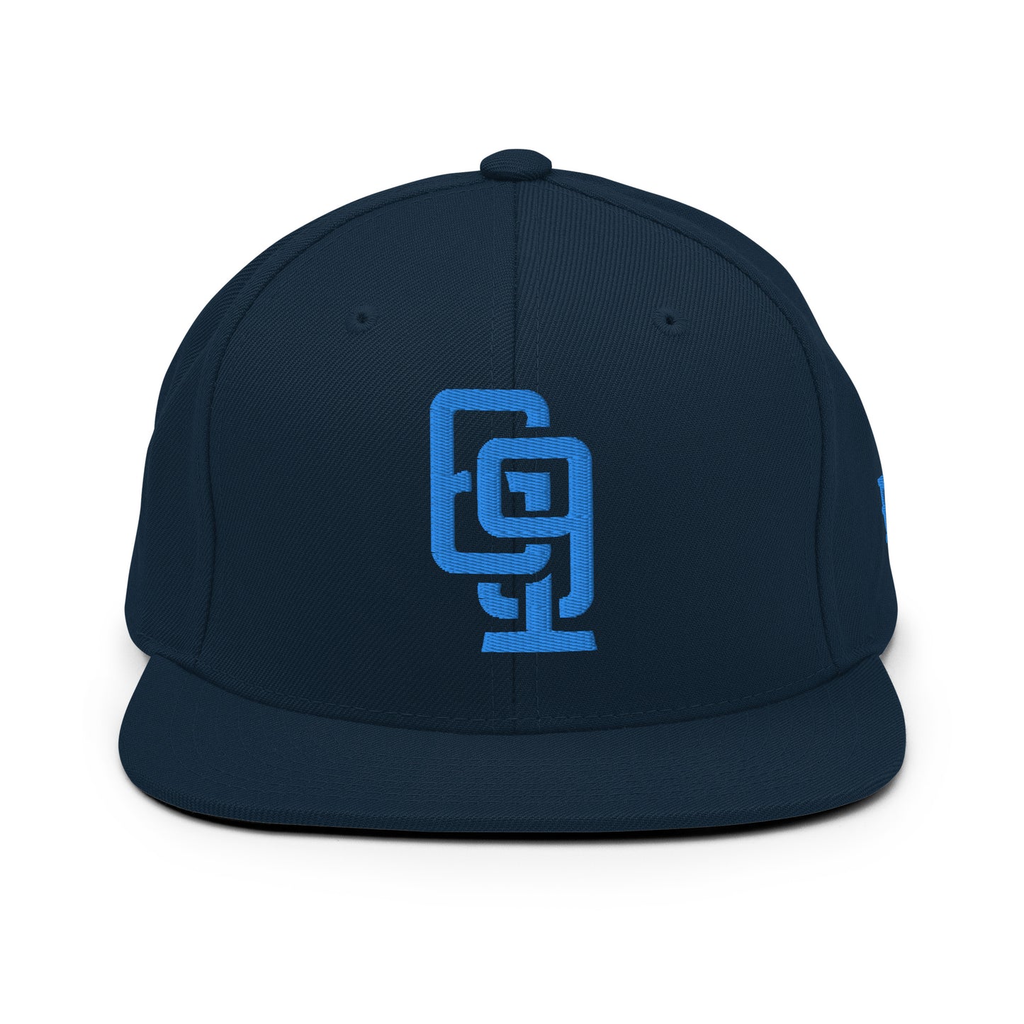 "619" Wool Blend Snapback | E Luna Brand ESSENTIAL | 2 Aqua/Teal Thread Logos