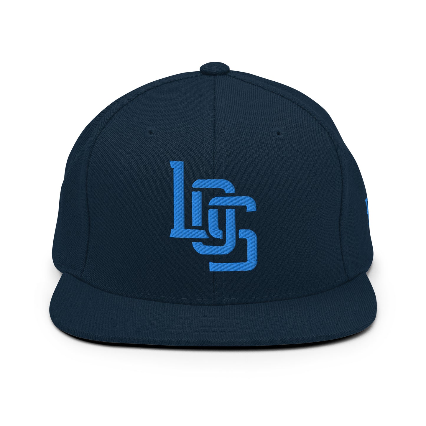 "LOS" Wool Blend Snapback | E Luna Brand ESSENTIAL | 2 Aqua/Teal Thread Logos
