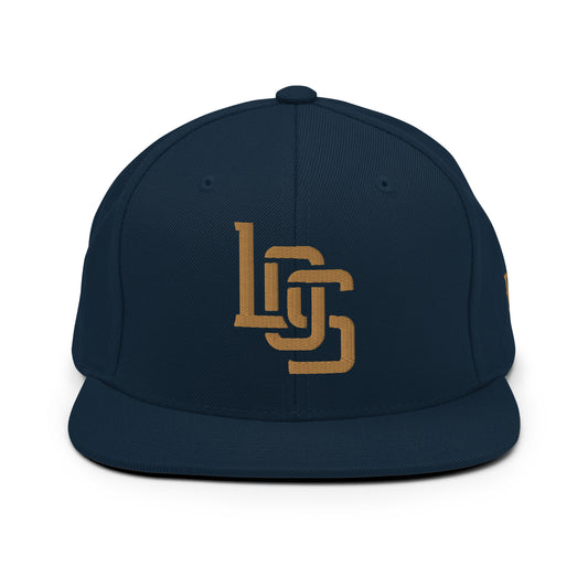 "LOS" Wool Blend Snapback | E Luna Brand ESSENTIAL | 2 Old Gold Thread Logos